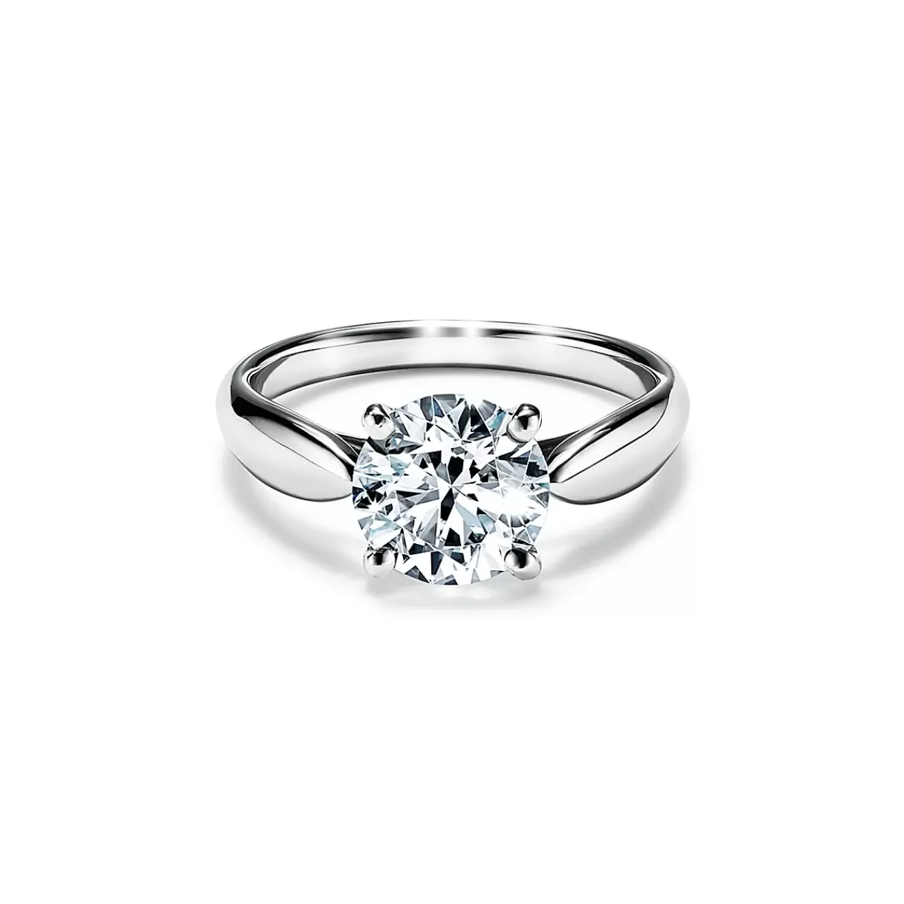 Tiffany & Co. Tiffany Harmony® engagement ring in platinum: a study in balance and grace. | ^ Engagement Rings