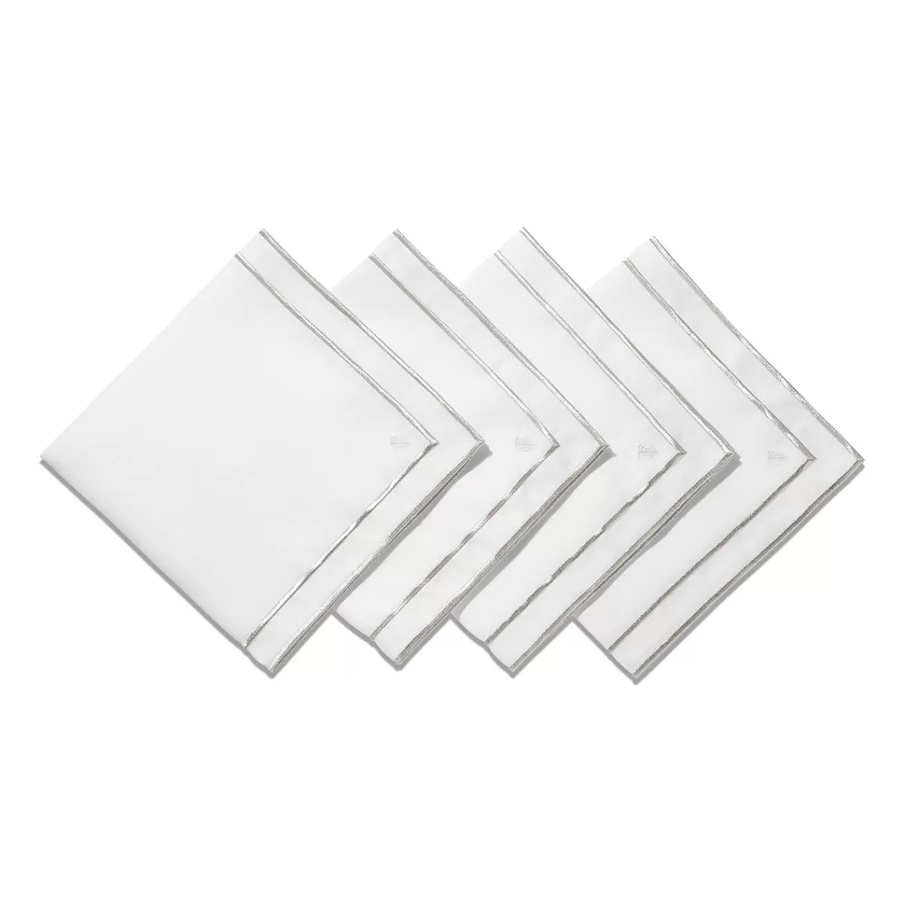 Tiffany & Co. Tiffany Home Essentials Embroidered Napkins in Linen, Set of Four | ^ Decor | Table Linens