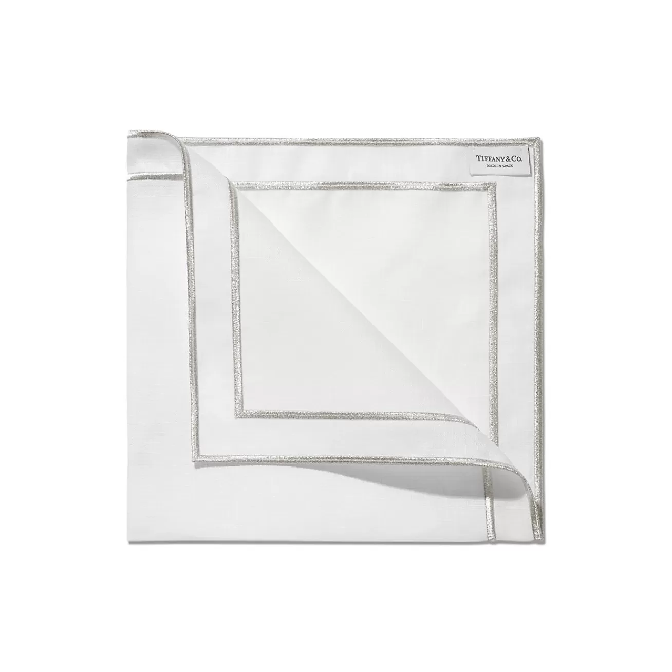 Tiffany & Co. Tiffany Home Essentials Embroidered Napkins in Linen, Set of Four | ^ Decor | Table Linens