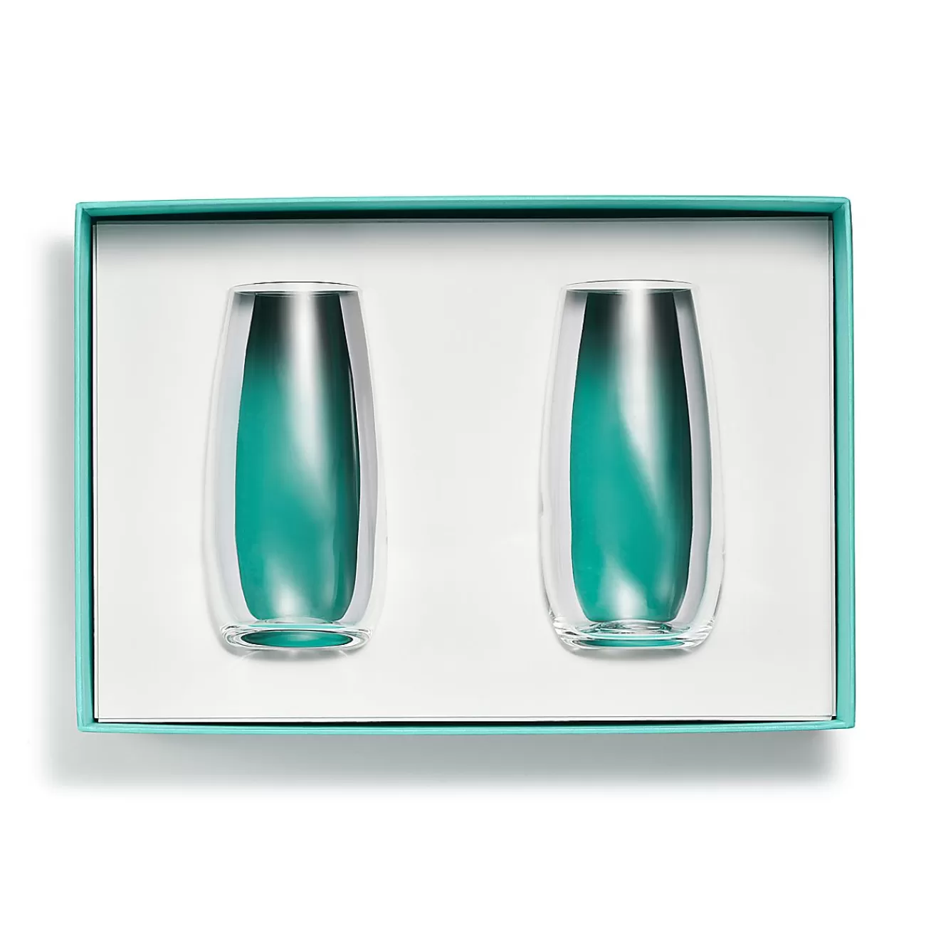 Tiffany & Co. Tiffany Home Essentials Stemless Champagne Flutes in Crystal Glass, Set of Two | ^ The Home | Housewarming Gifts