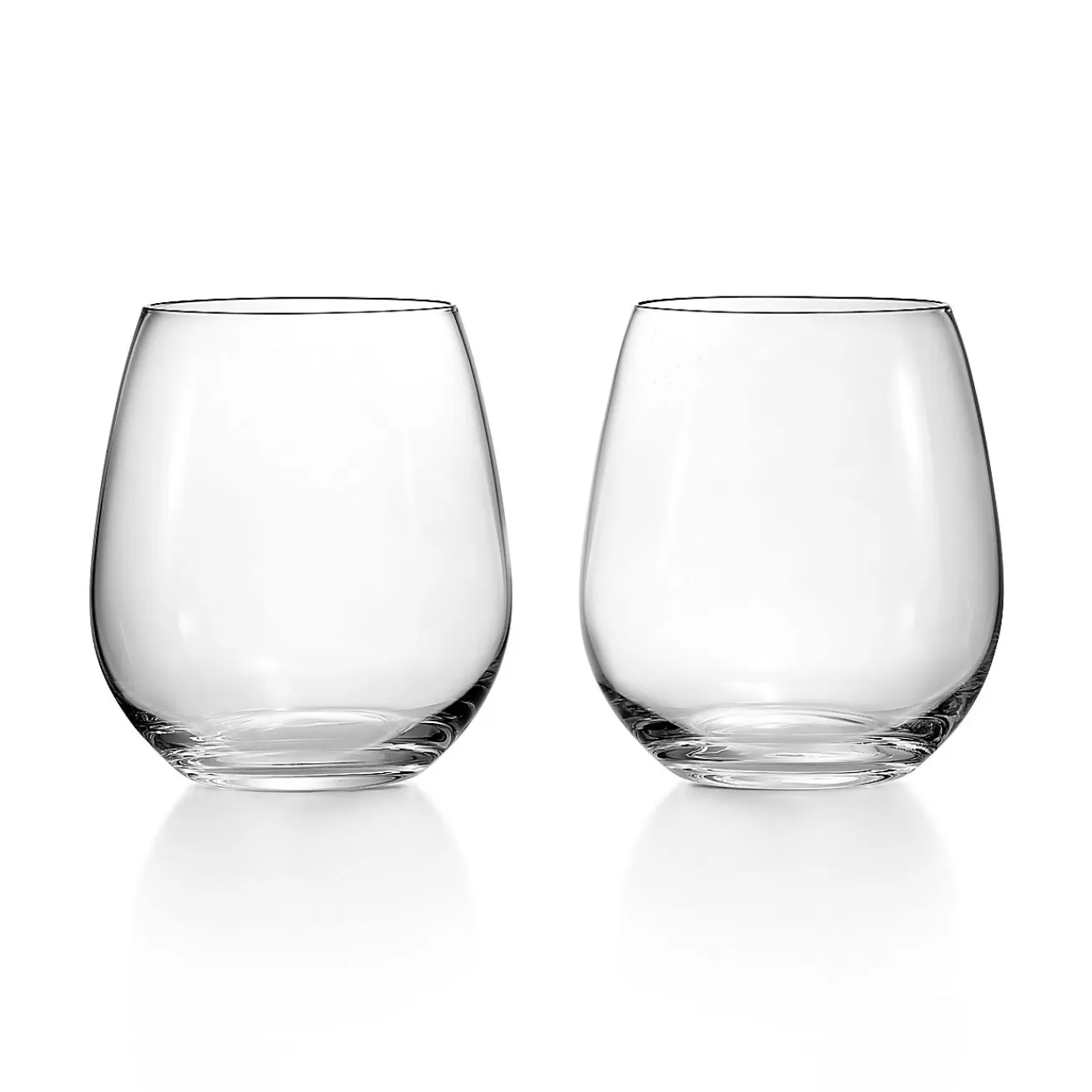 Tiffany & Co. Tiffany Home Essentials Stemless Red Wine Glasses in Crystal Glass, Set of Two | ^ The Home | Housewarming Gifts