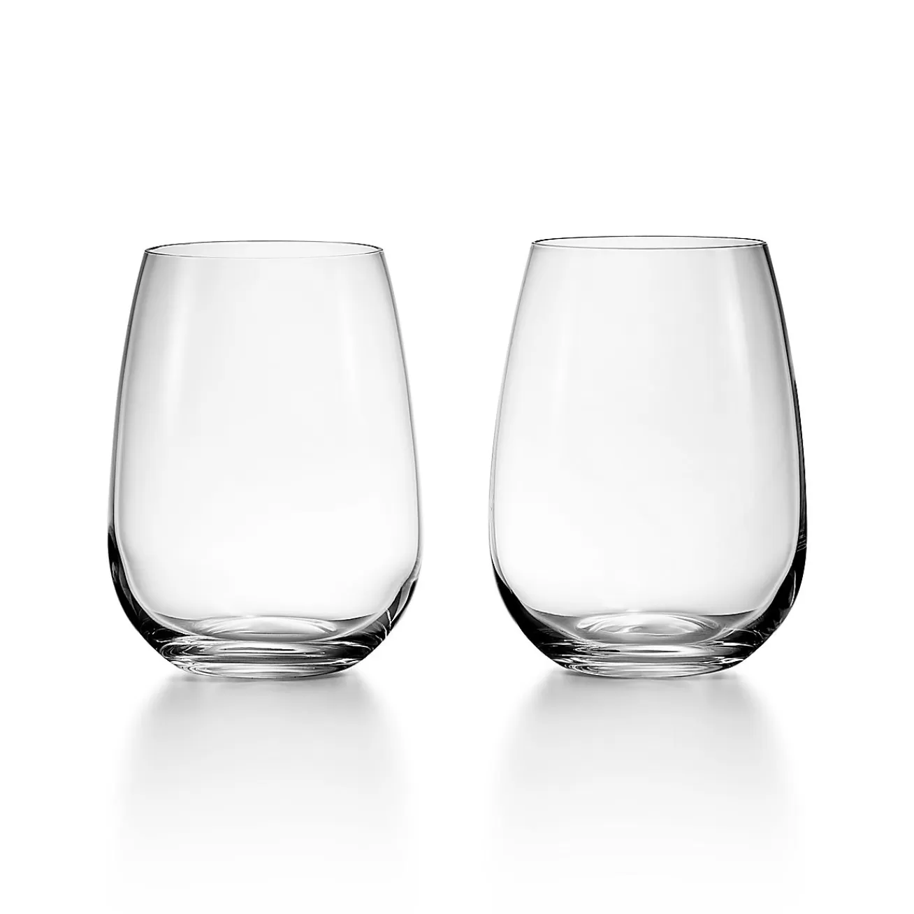 Tiffany & Co. Tiffany Home Essentials Stemless White Wine Glasses in Crystal Glass, Set of Two | ^ The Home | Housewarming Gifts