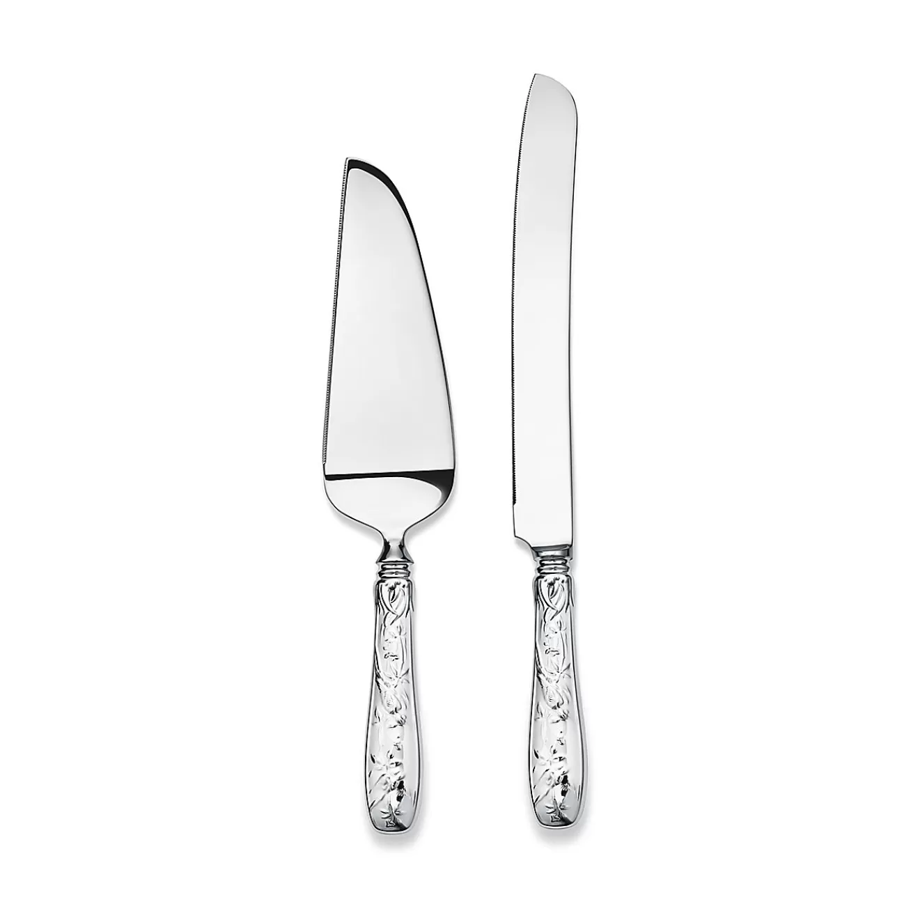 Tiffany & Co. Tiffany Jardin cake knife and server in sterling silver. | ^ Tableware | Flatware & Trays