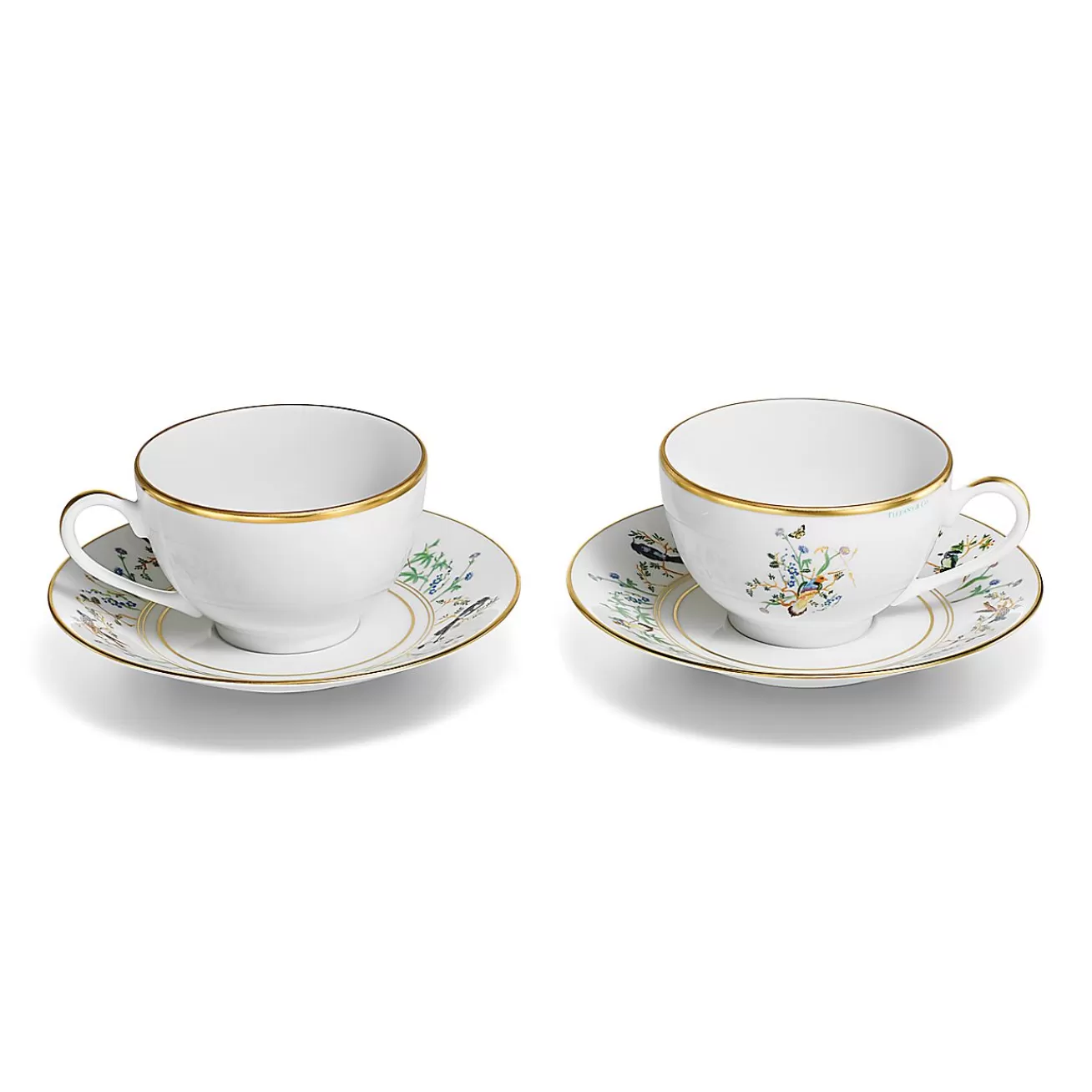 Tiffany & Co. Tiffany Jardin Teacup and Saucer in Porcelain, Set of Two | ^ The Home | Housewarming Gifts