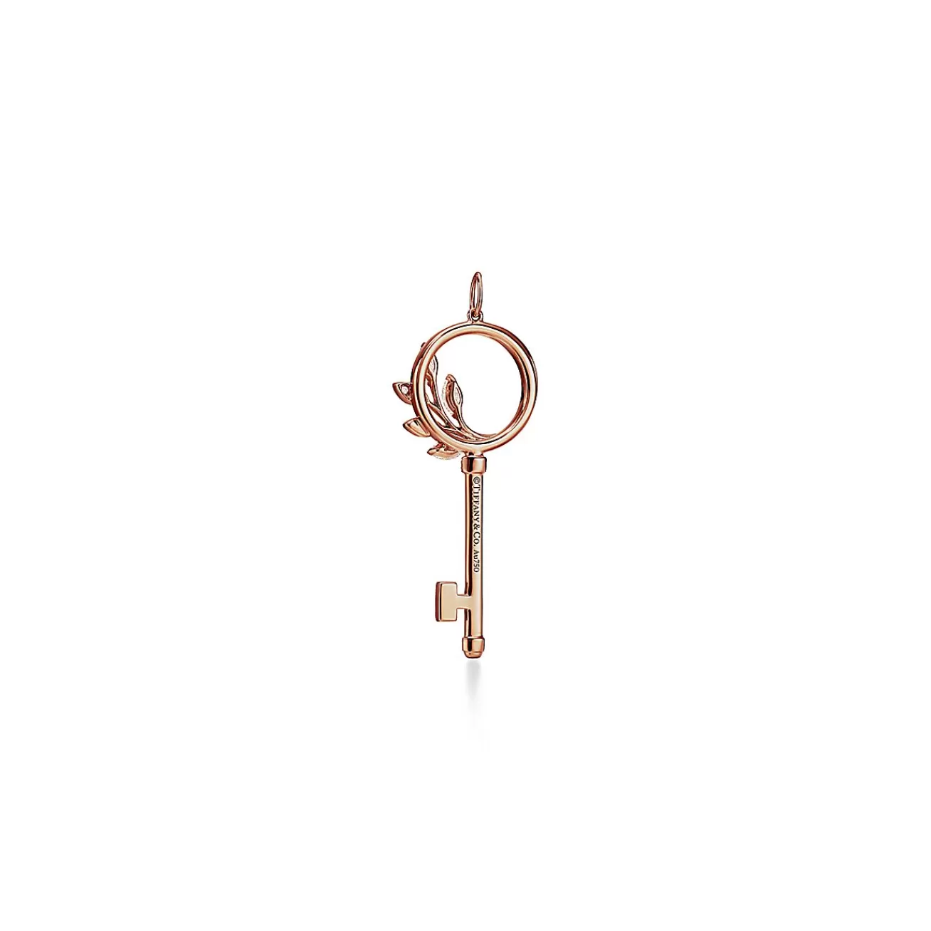 Tiffany & Co. Tiffany Keys Tiffany Victoria® diamond vine circle key in 18k rose gold, medium. | ^ Rose Gold Jewelry | Diamond Jewelry