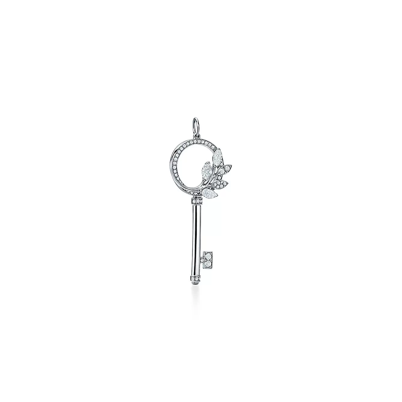 Tiffany & Co. Tiffany Keys Tiffany Victoria® diamond vine circle key in platinum, medium. | ^ Platinum Jewelry | Diamond Jewelry