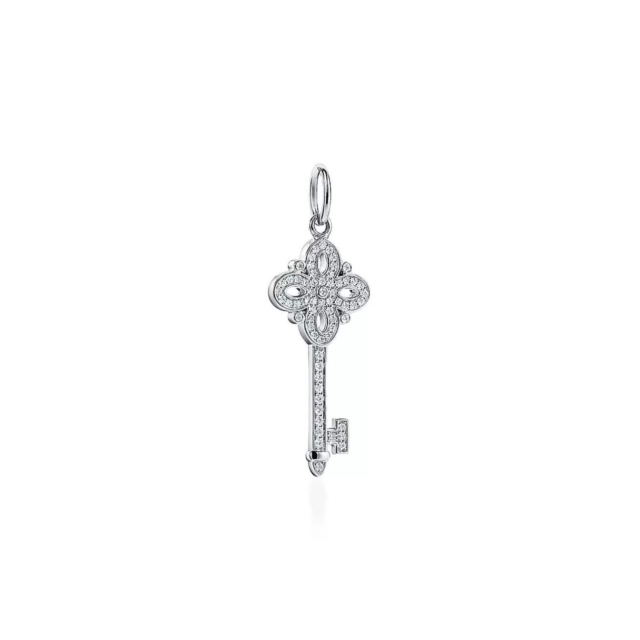 Tiffany & Co. Tiffany Keys Tiffany Victoria® key in 18k white gold with diamonds, mini. | ^ Diamond Jewelry | Tiffany Victoria®