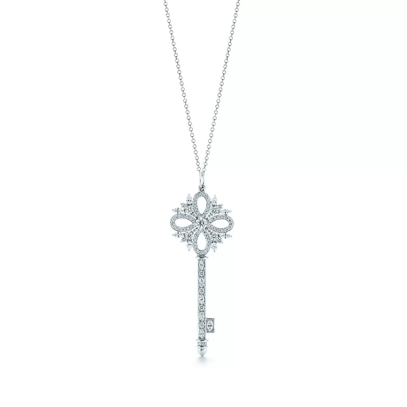 Tiffany & Co. Tiffany Keys Tiffany Victoria® key pendant in platinum with diamonds. | ^ Necklaces & Pendants | Platinum Jewelry