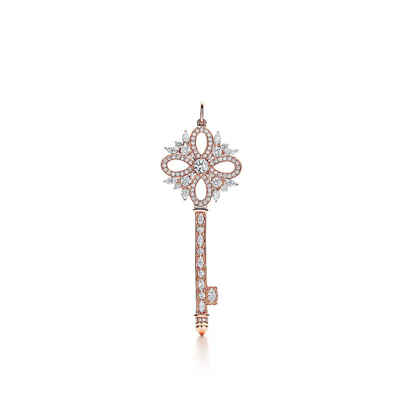 Tiffany & Co. Tiffany Keys Tiffany Victoria® key pendant in rose gold with diamonds, large. | ^ Rose Gold Jewelry | Diamond Jewelry