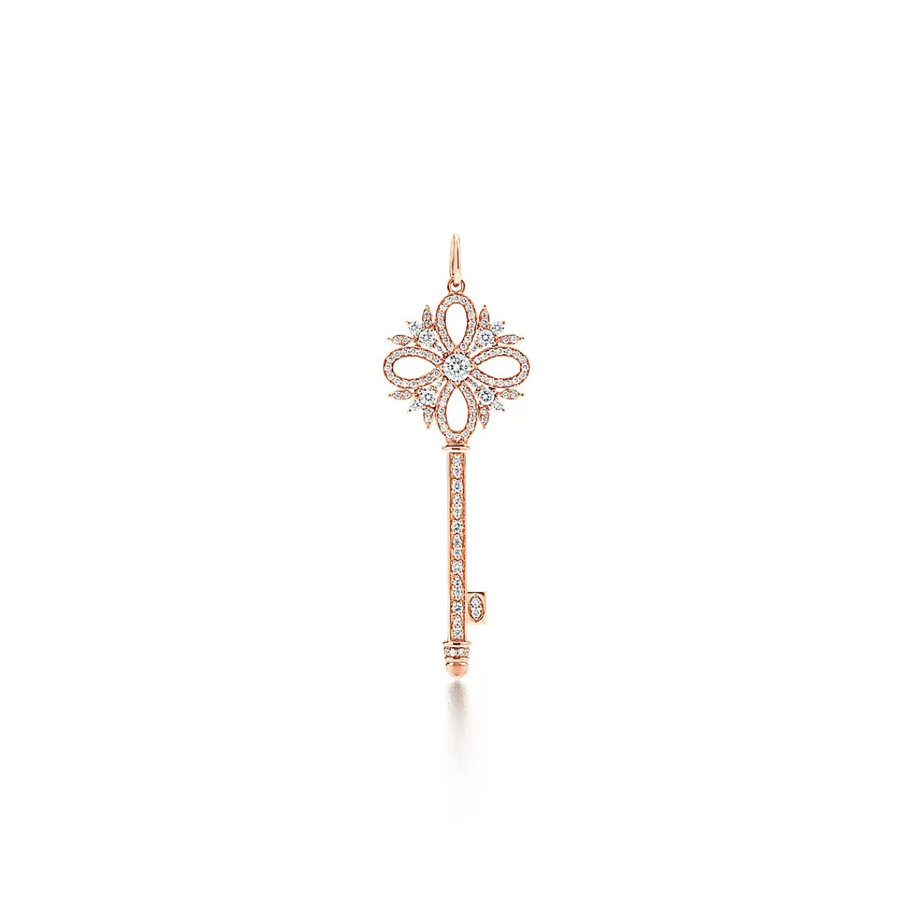 Tiffany & Co. Tiffany Keys Tiffany Victoria® key pendant in rose gold with diamonds, medium. | ^ Rose Gold Jewelry | Diamond Jewelry