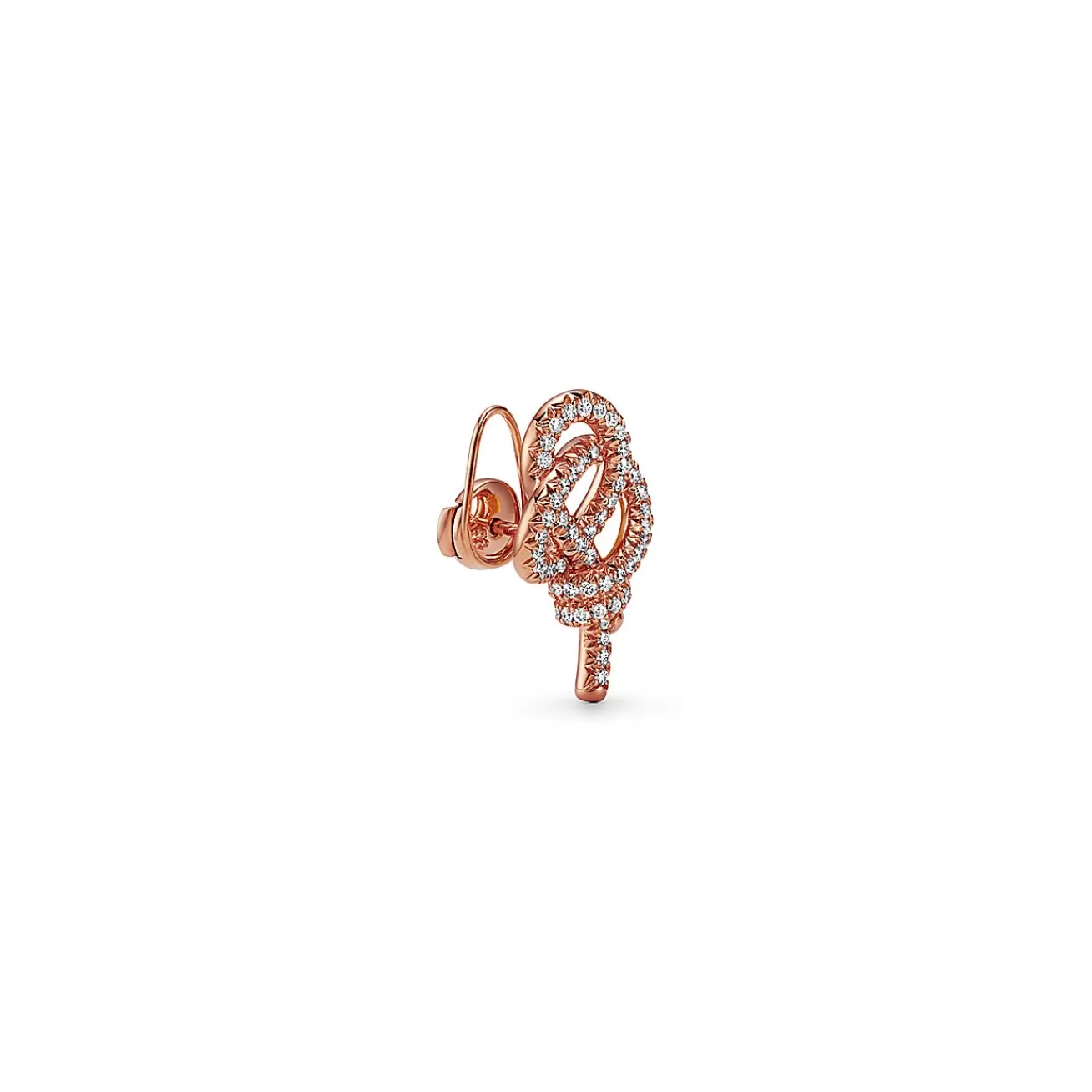 Tiffany & Co. Tiffany Keys Woven Keys Earrings in Rose Gold with Diamonds | ^ Earrings | New Jewelry