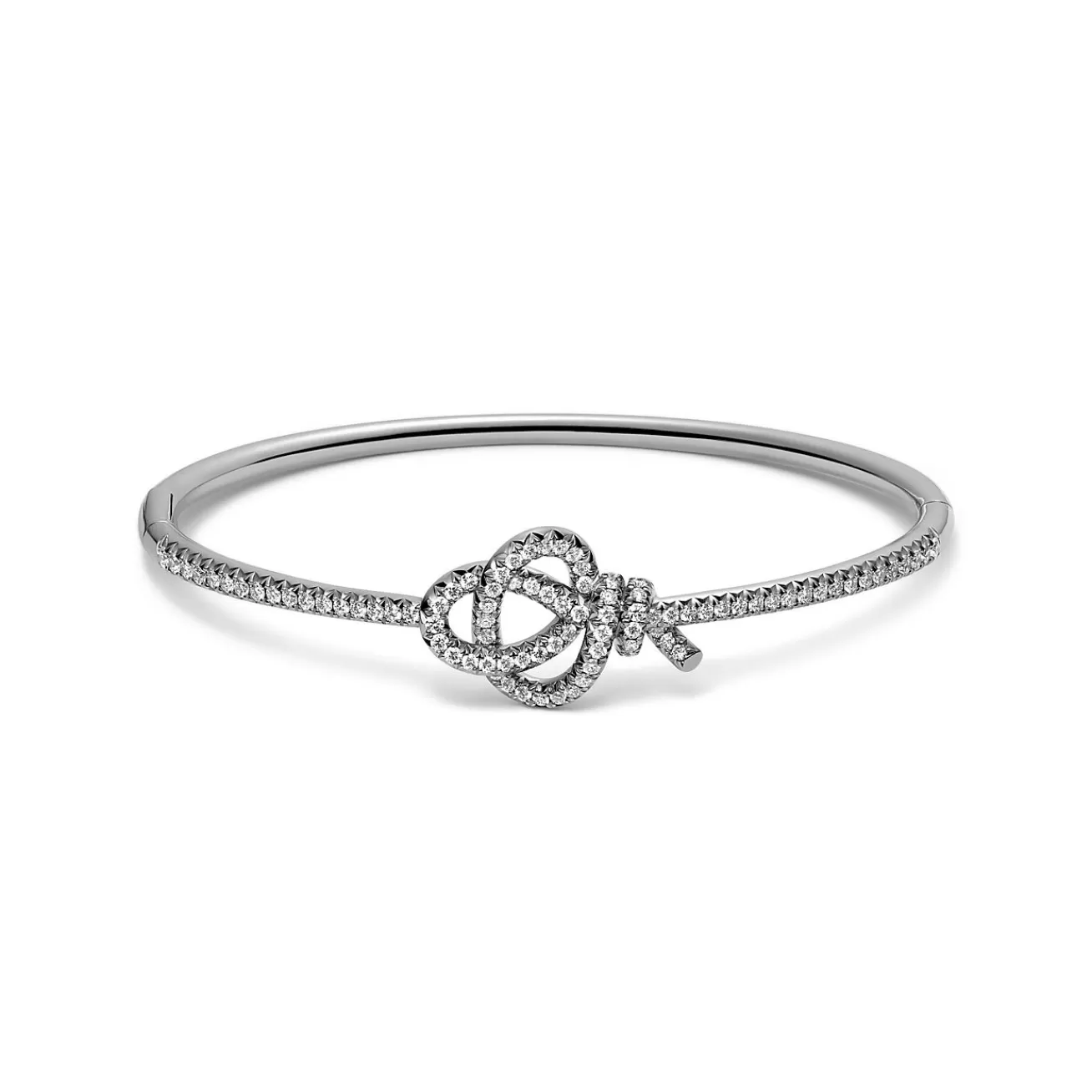 Tiffany & Co. Tiffany Keys Woven Keys Hinged Bracelet in Platinum with Diamonds | ^ Bracelets | New Jewelry
