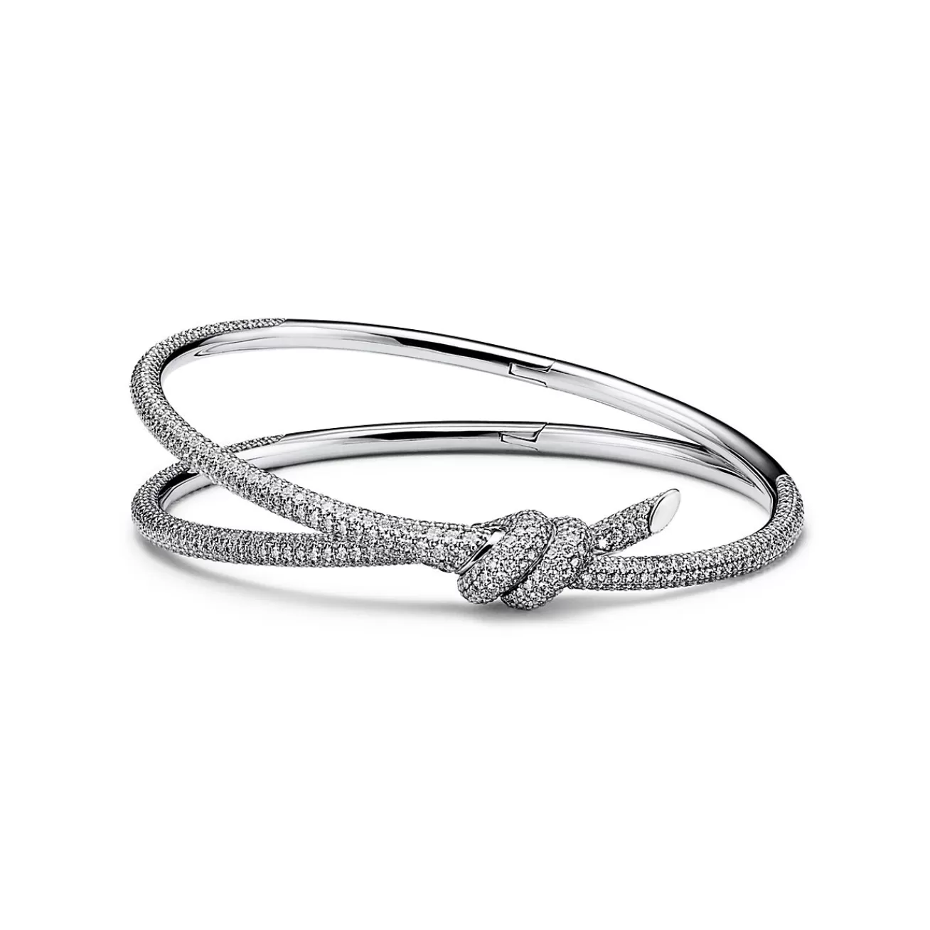 Tiffany & Co. Tiffany Knot Double Row Bracelet in White Gold with Diamonds | ^ Bracelets | Diamond Jewelry