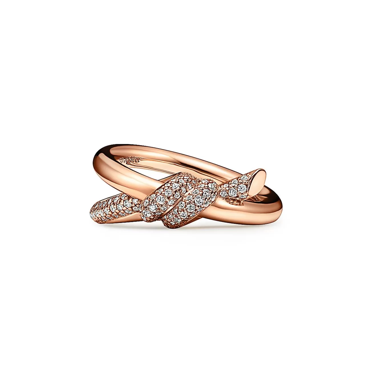 Tiffany & Co. Tiffany Knot Double Row Ring in Rose Gold with Diamonds | ^ Rings | Rose Gold Jewelry