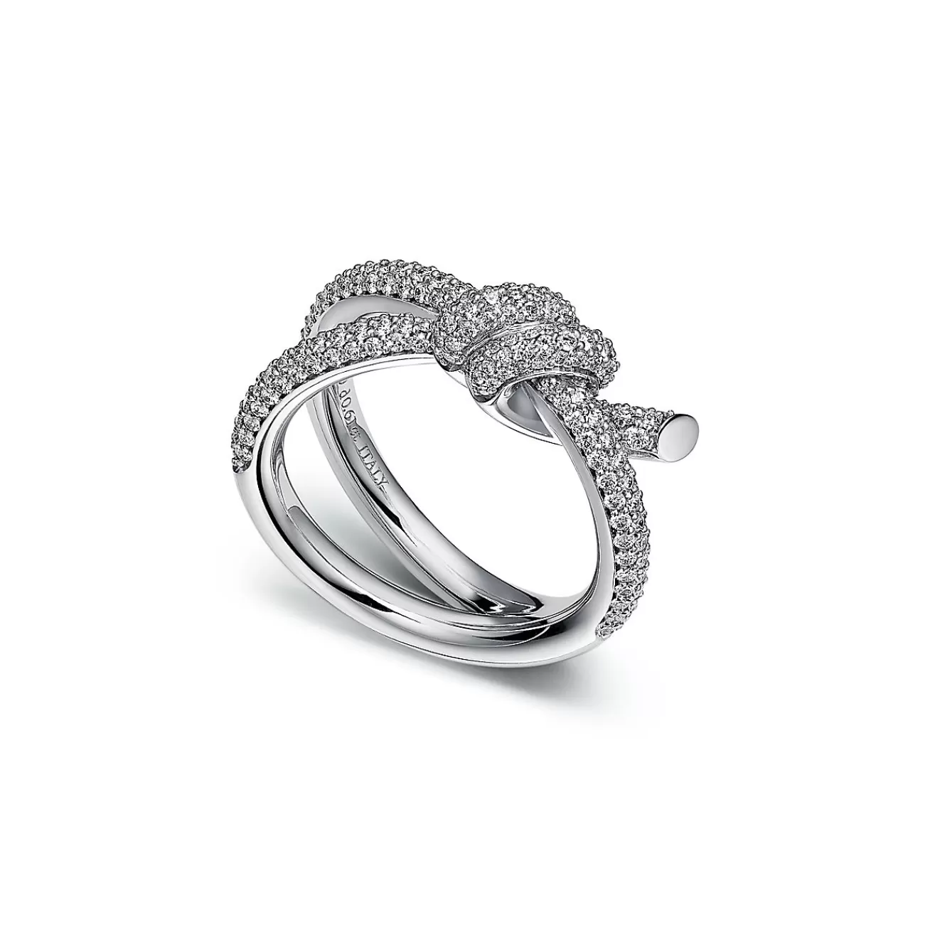 Tiffany & Co. Tiffany Knot Double Row Ring in White Gold with Diamonds | ^ Rings | Diamond Jewelry