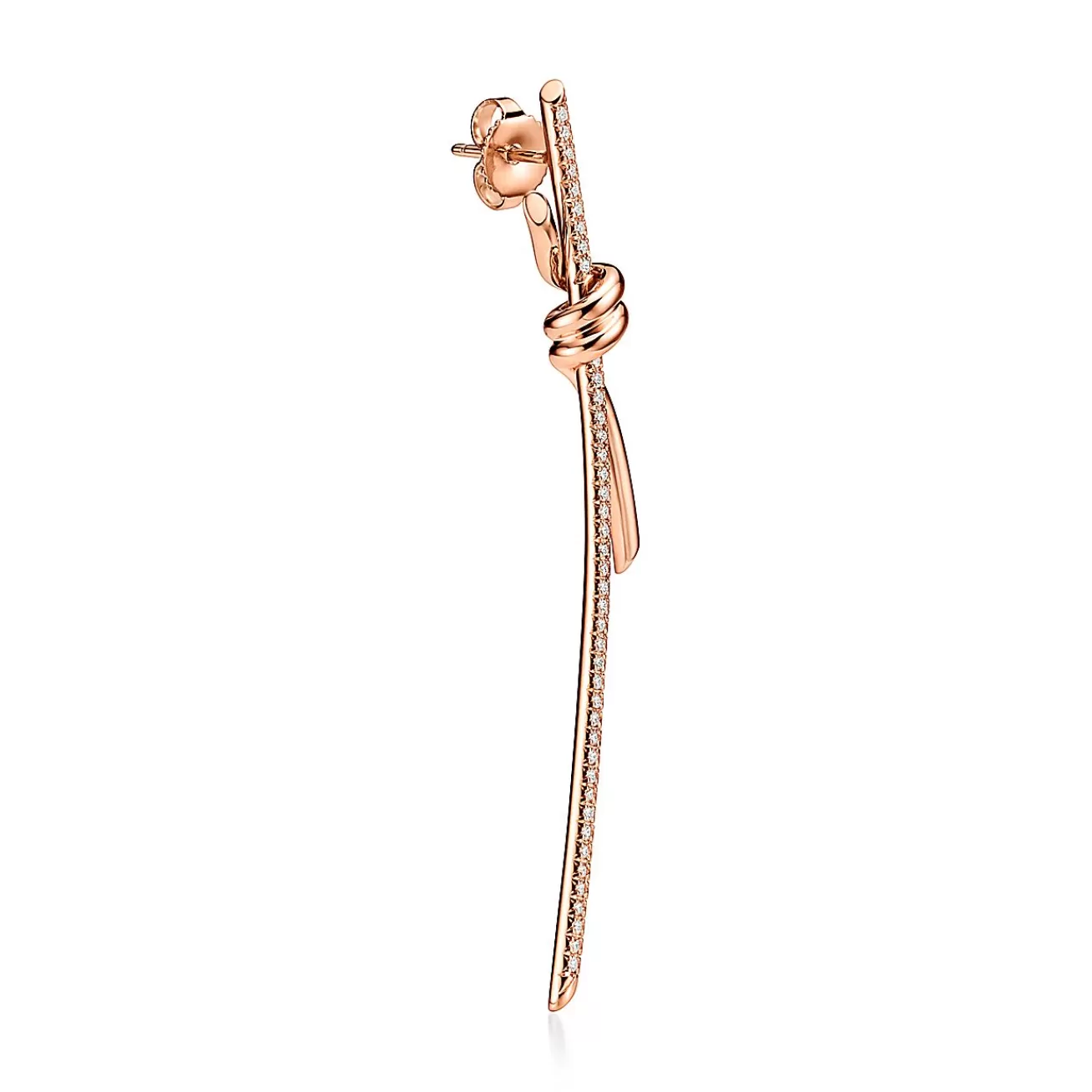 Tiffany & Co. Tiffany Knot Drop Earrings in Rose Gold with Diamonds | ^ Earrings | Rose Gold Jewelry