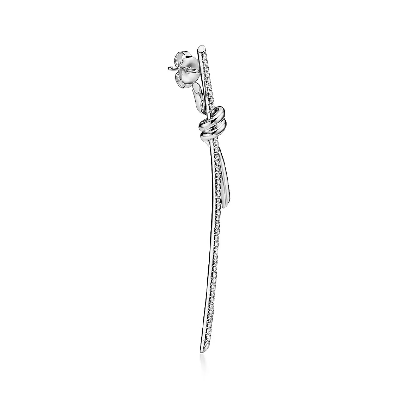 Tiffany & Co. Tiffany Knot Drop Earrings in White Gold with Diamonds | ^ Earrings | Diamond Jewelry