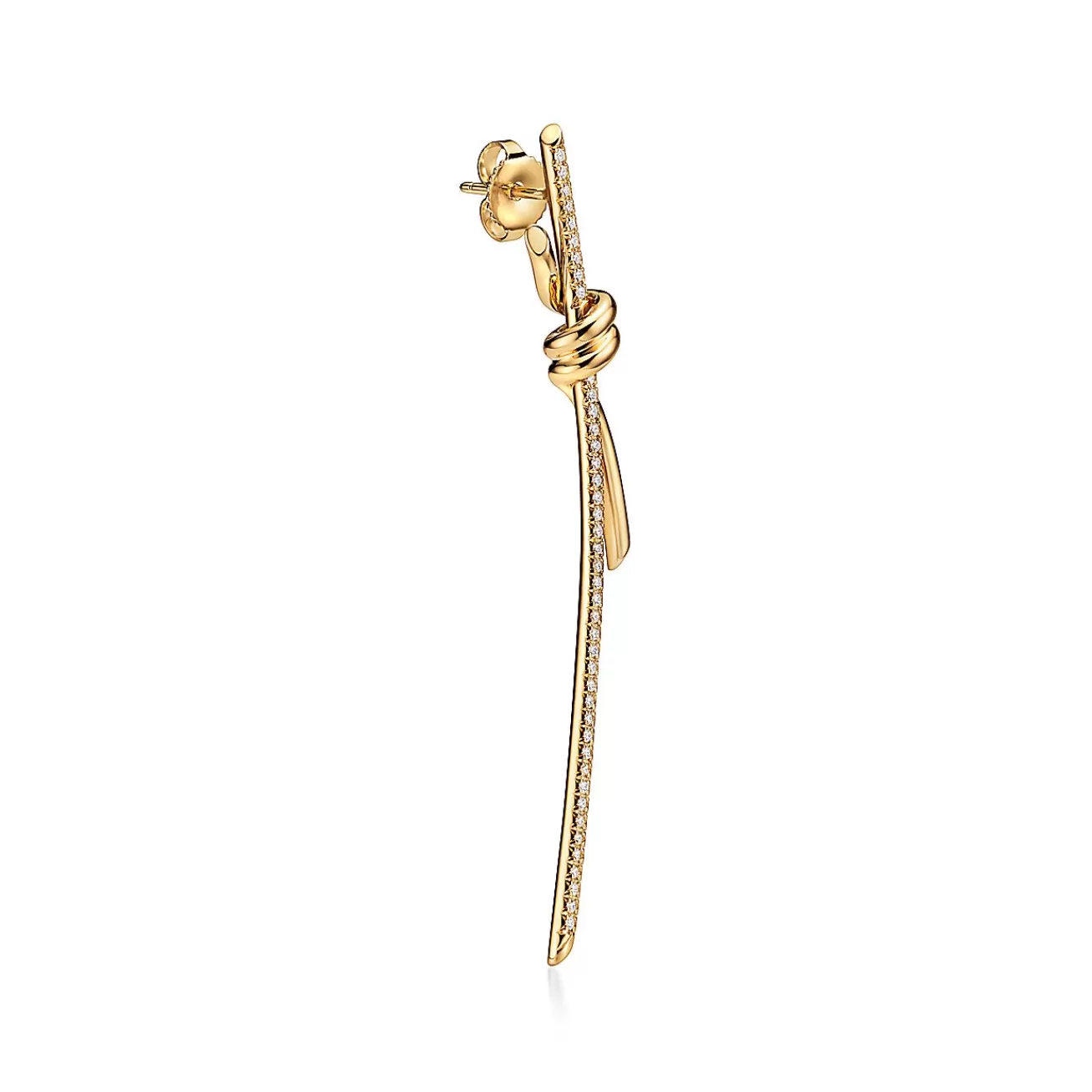Tiffany & Co. Tiffany Knot Drop Earrings in Yellow Gold with Diamonds | ^ Earrings | Gold Jewelry