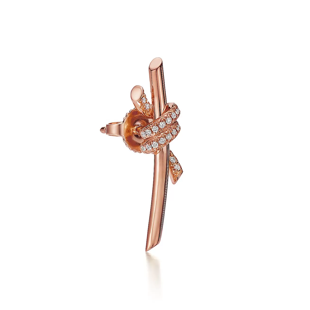 Tiffany & Co. Tiffany Knot Earrings in Rose Gold with Diamonds | ^ Earrings | Gifts for Her