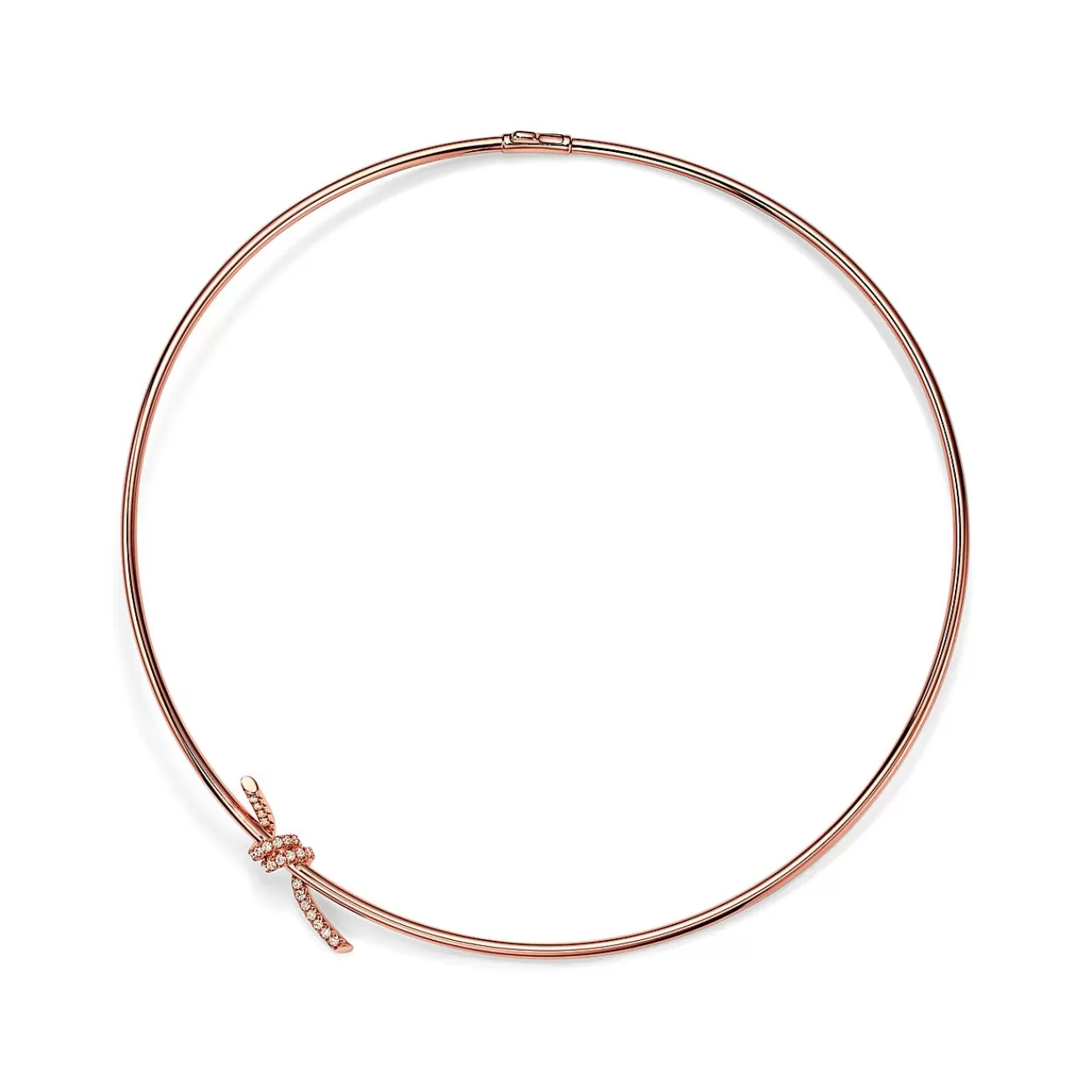 Tiffany & Co. Tiffany Knot Necklace in Rose Gold with Diamonds | ^ Necklaces & Pendants | Rose Gold Jewelry