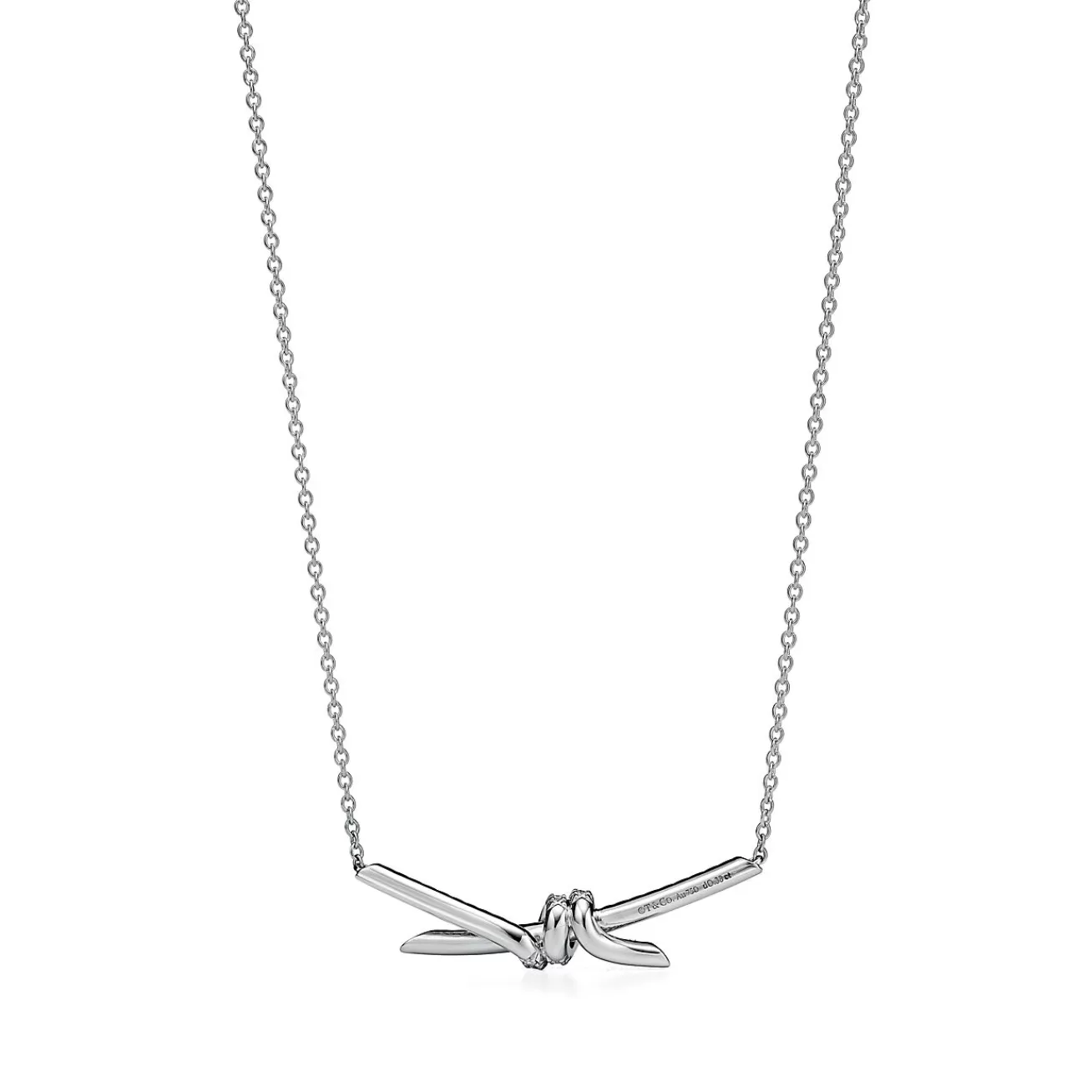 Tiffany & Co. Tiffany Knot Pendant in White Gold with Diamonds | ^ Necklaces & Pendants | Gifts for Her