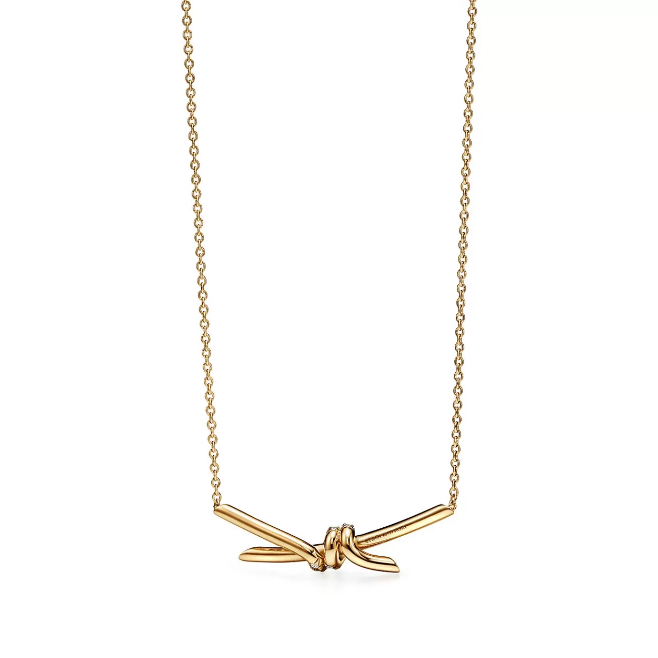 Tiffany & Co. Tiffany Knot Pendant in Yellow Gold with Diamonds | ^ Necklaces & Pendants | Gifts for Her