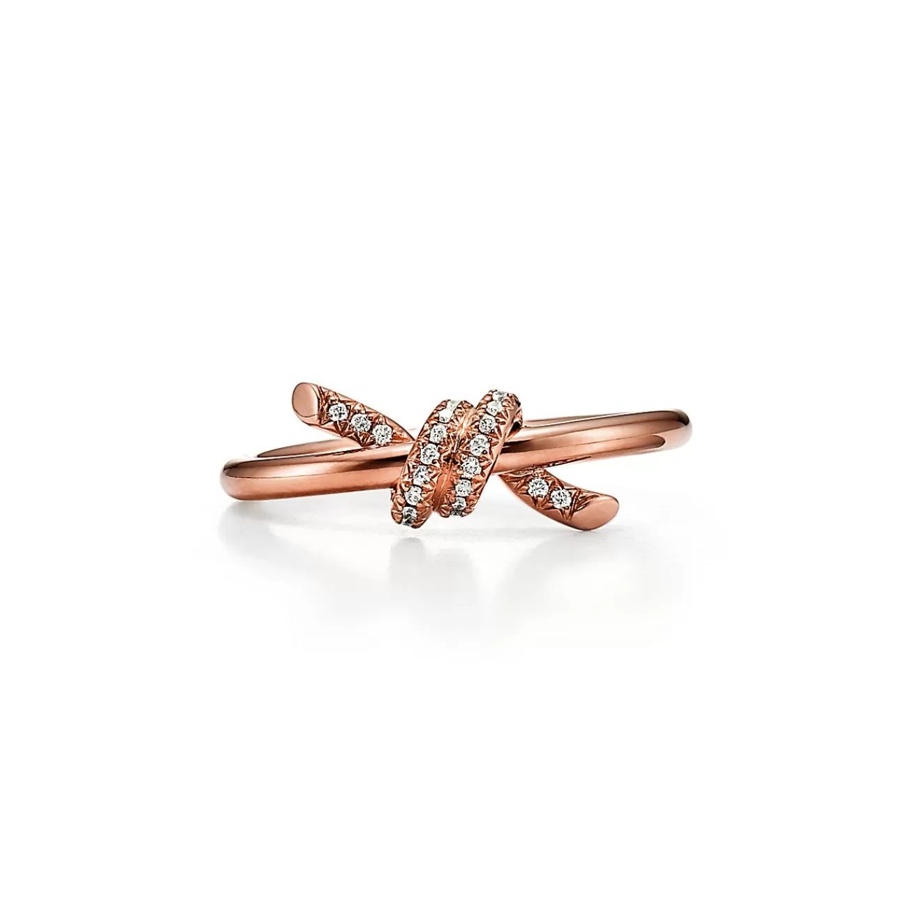 Tiffany & Co. Tiffany Knot Ring in Rose Gold with Diamonds | ^ Rings | Rose Gold Jewelry