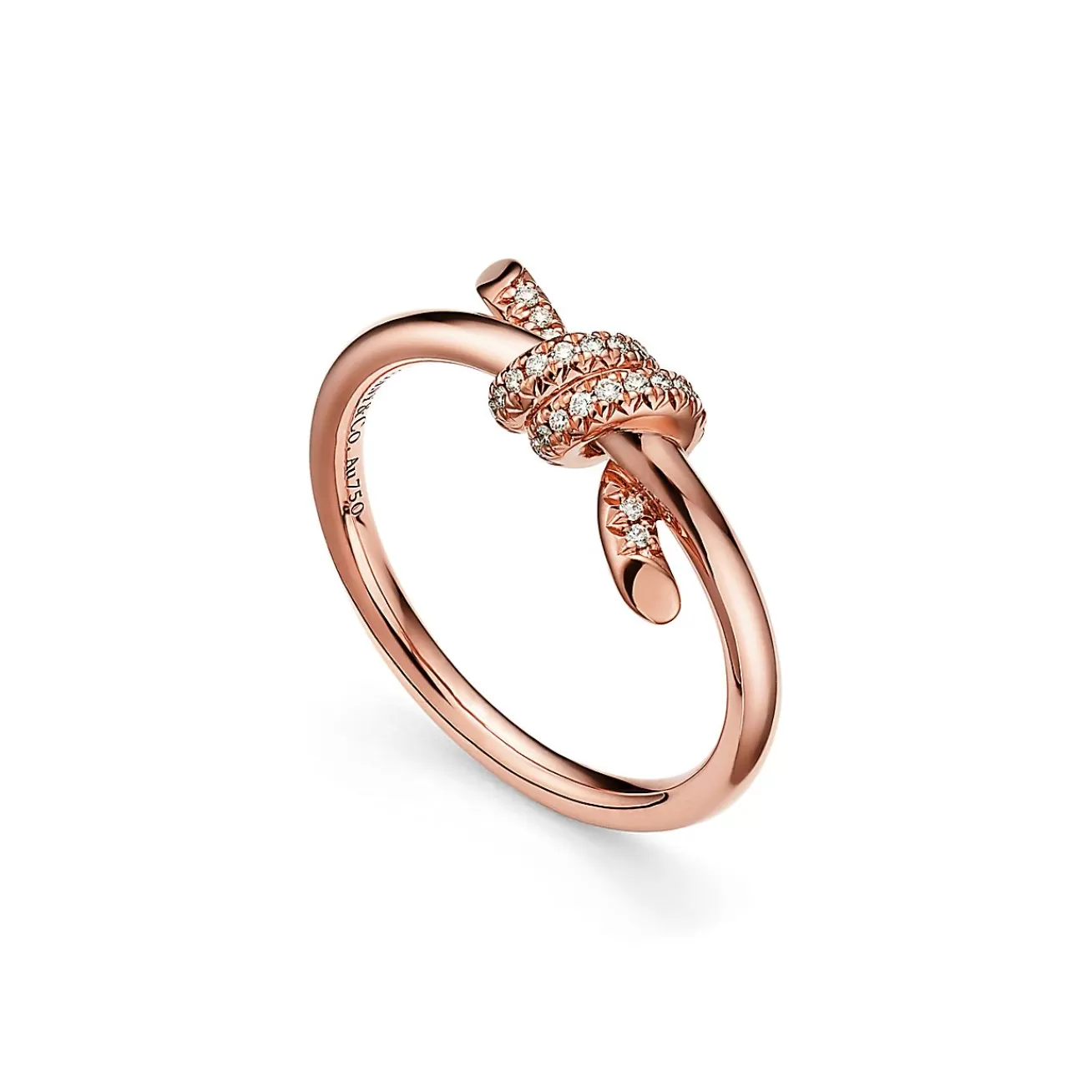 Tiffany & Co. Tiffany Knot Ring in Rose Gold with Diamonds | ^ Rings | Rose Gold Jewelry