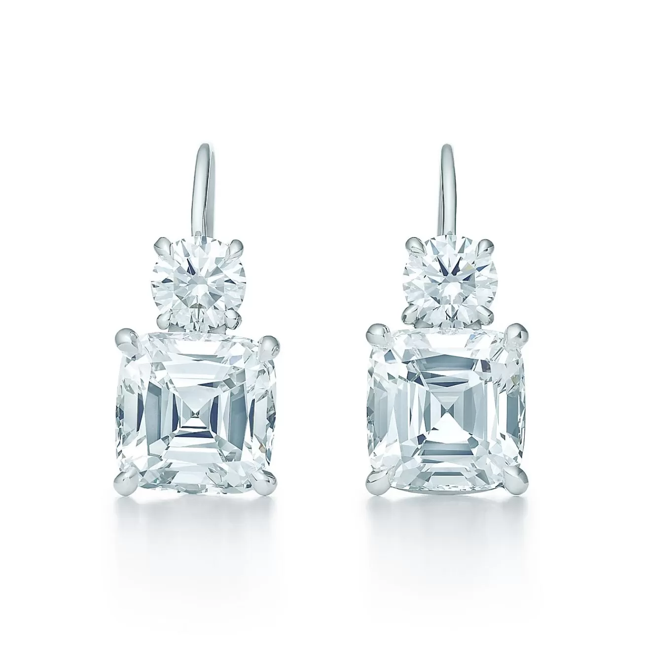 Tiffany & Co. Tiffany Legacy® earrings in platinum with diamonds. | ^ Platinum Jewelry | Diamond Jewelry