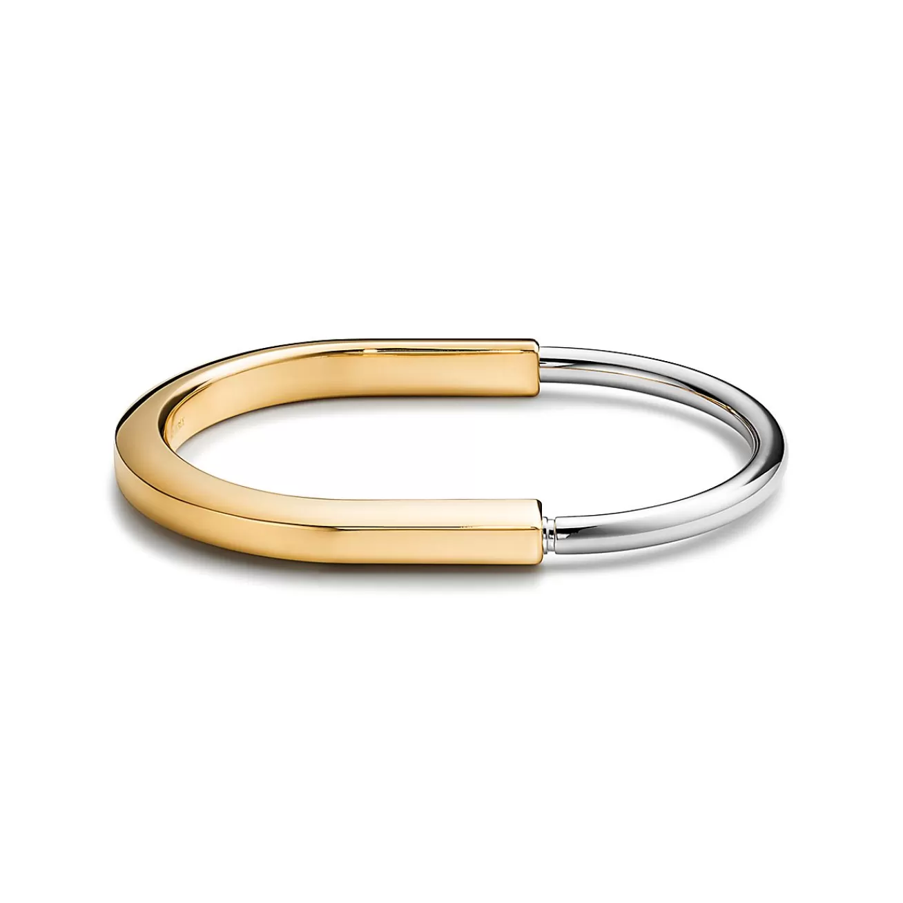 Tiffany & Co. Tiffany Lock Bangle in Yellow and White Gold | ^ Bracelets | Gifts for Her