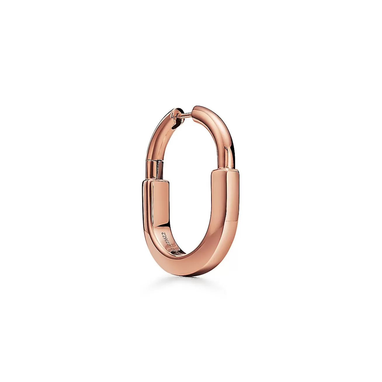 Tiffany & Co. Tiffany Lock Earrings in Rose Gold, Medium | ^ Earrings | Hoop Earrings