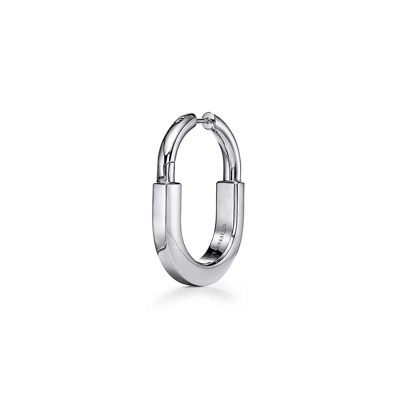 Tiffany & Co. Tiffany Lock Earrings in White Gold with Diamonds, Medium | ^ Earrings | Gifts for Her