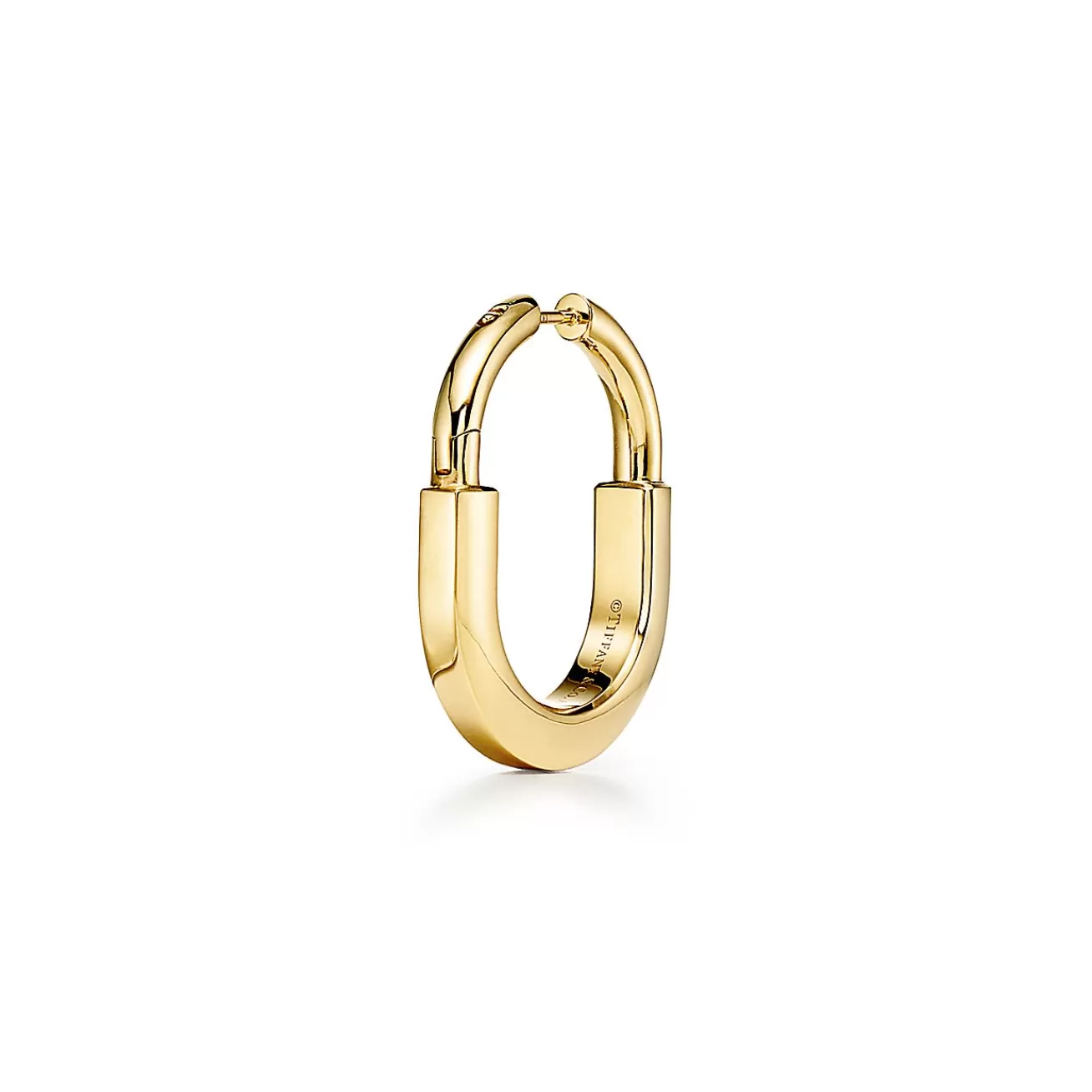 Tiffany & Co. Tiffany Lock Earrings in Yellow Gold with Diamonds, Medium | ^ Earrings | Gifts for Her