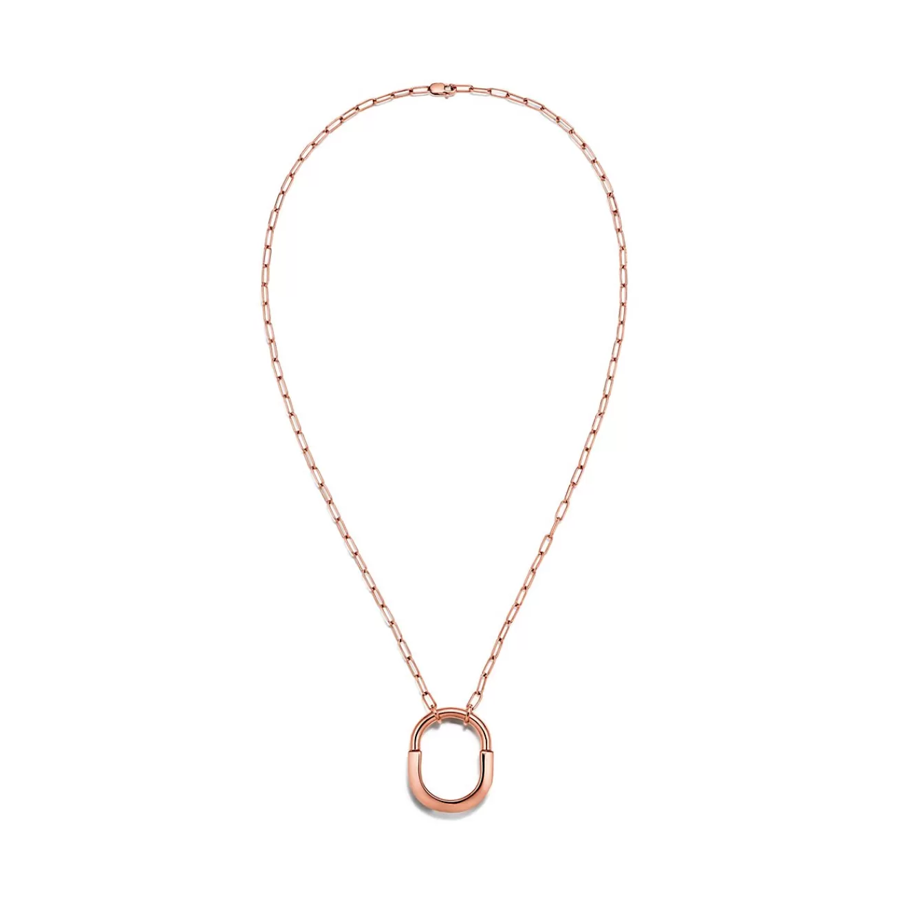 Tiffany & Co. Tiffany Lock Pendant in Rose Gold, Medium | ^ Necklaces & Pendants | Rose Gold Jewelry