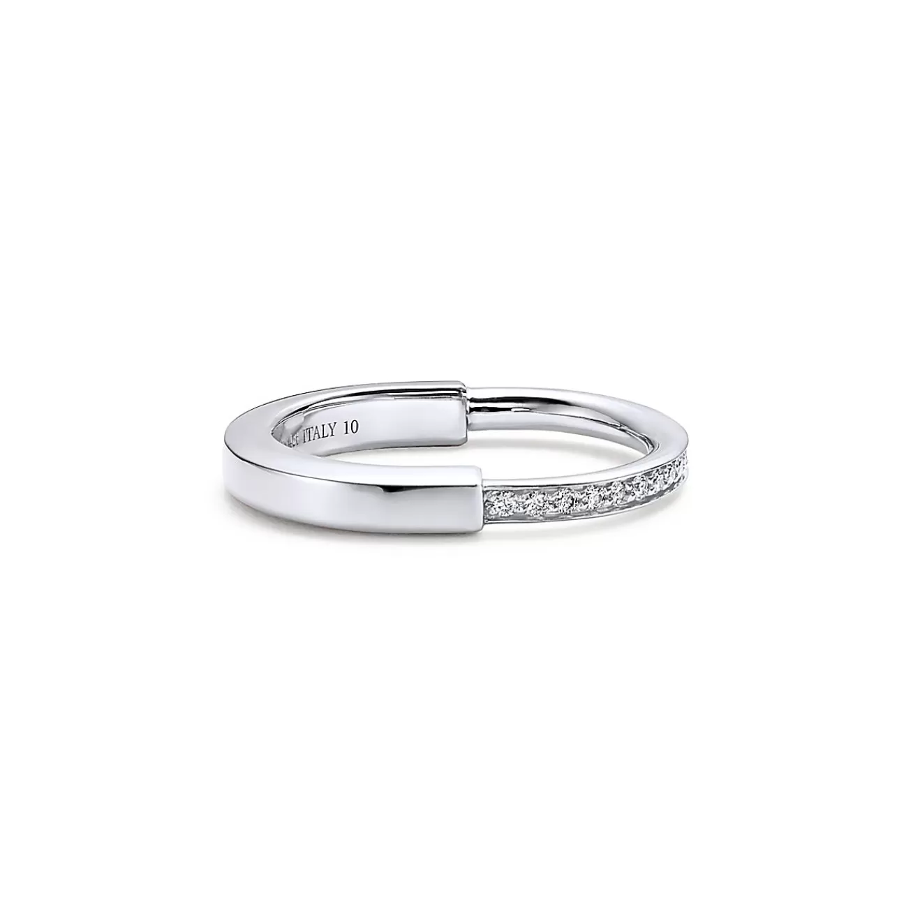 Tiffany & Co. Tiffany Lock Ring in White Gold with Diamonds | ^ Rings | Gifts for Her