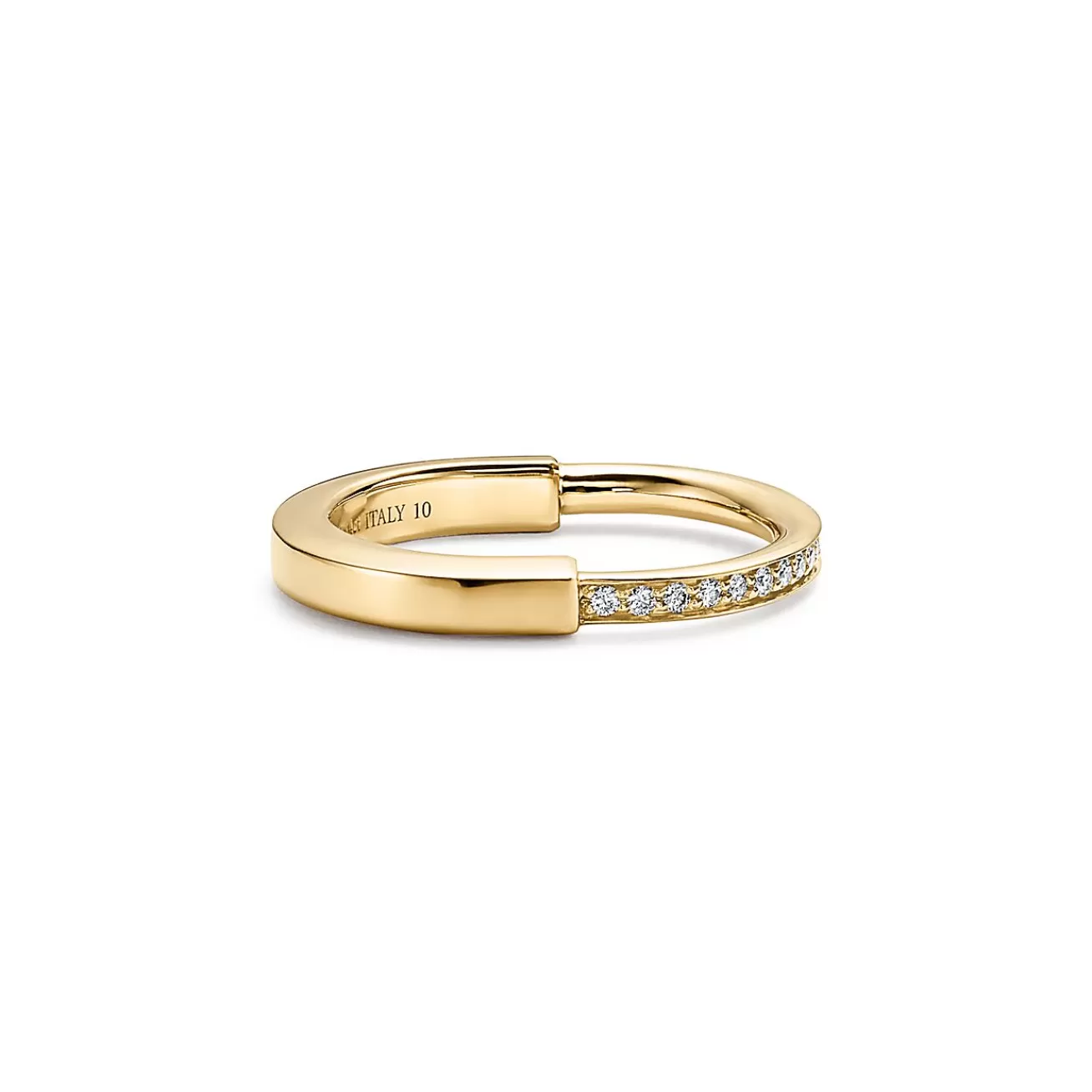 Tiffany & Co. Tiffany Lock Ring in Yellow Gold with Diamonds | ^ Rings | Gifts for Her