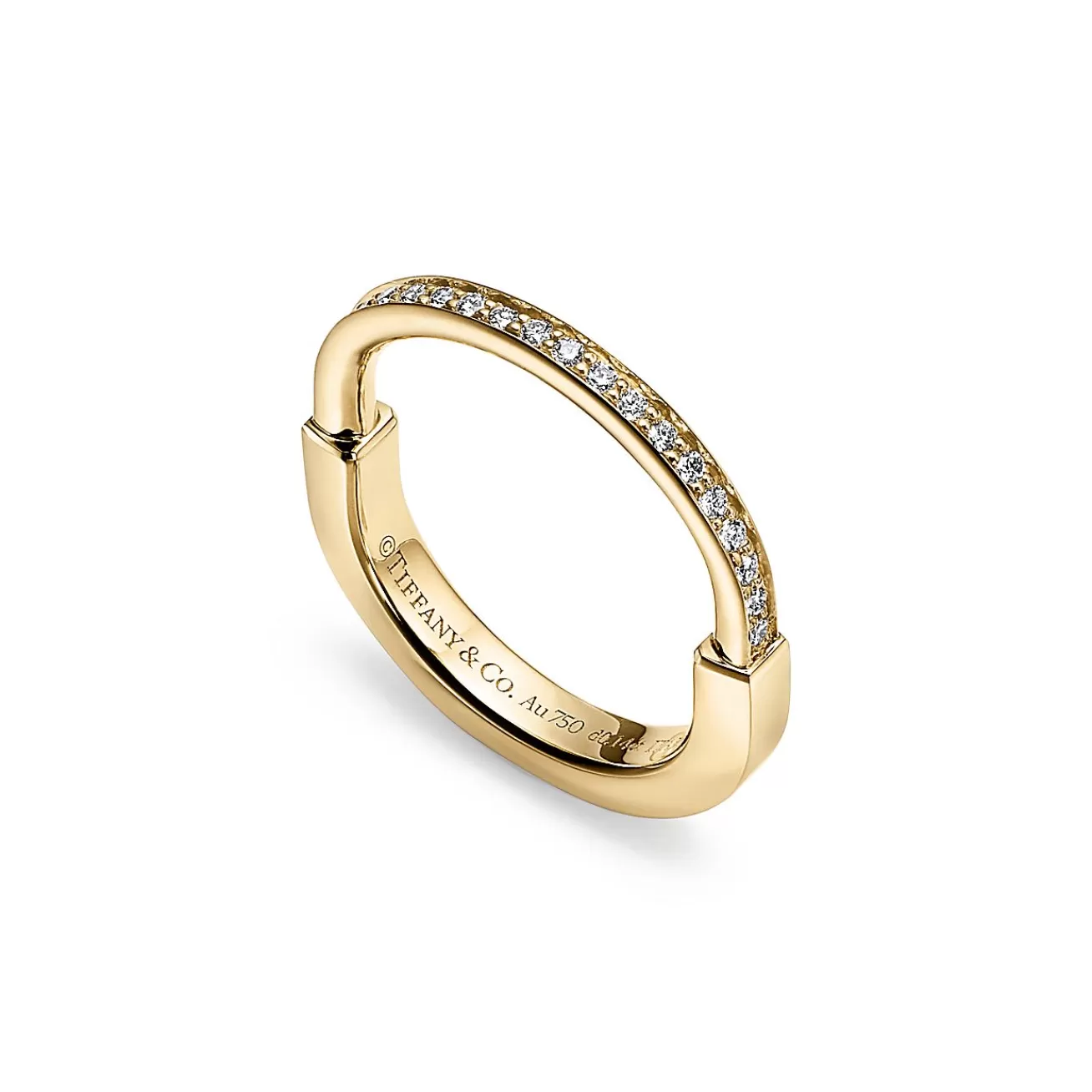 Tiffany & Co. Tiffany Lock Ring in Yellow Gold with Diamonds | ^ Rings | Gifts for Her