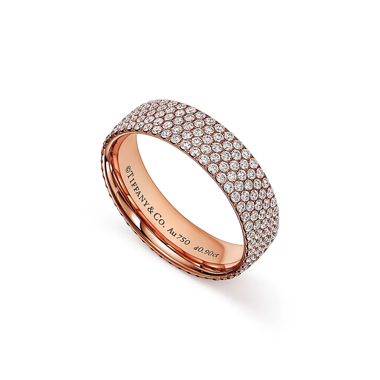 Tiffany & Co. Tiffany Metro Five-row Ring in Rose Gold with Diamonds | ^ Rings | Stacking Rings