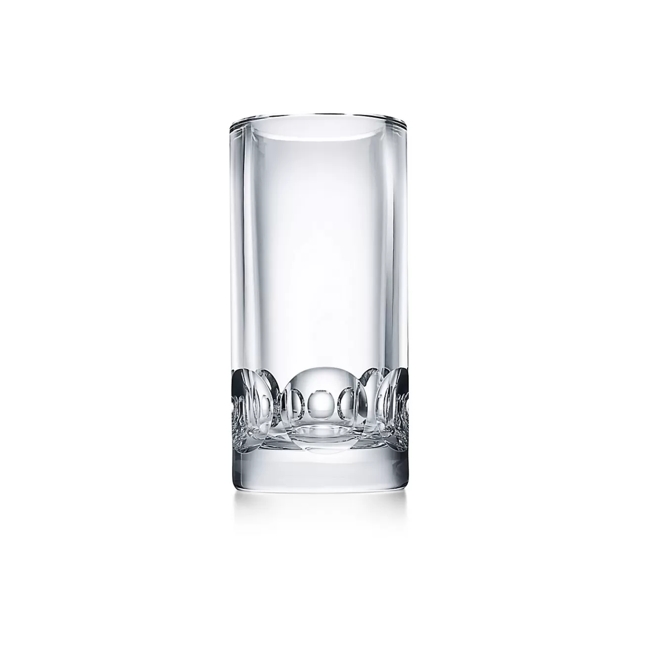 Tiffany & Co. Tiffany Pearl Cut vase in mouth-blown crystal glass, 14" high. | ^ Decor