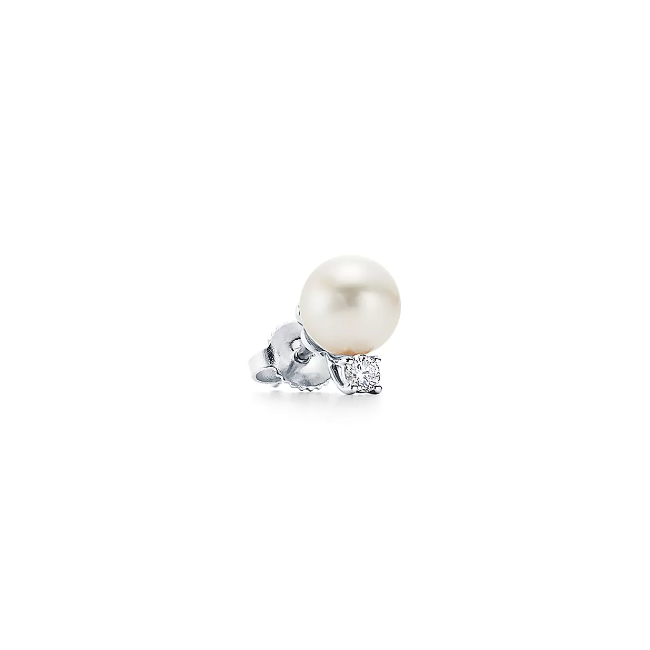 Tiffany & Co. Tiffany Signature® Pearls earrings in 18k white gold with pearls and diamonds. | ^ Earrings | Diamond Jewelry