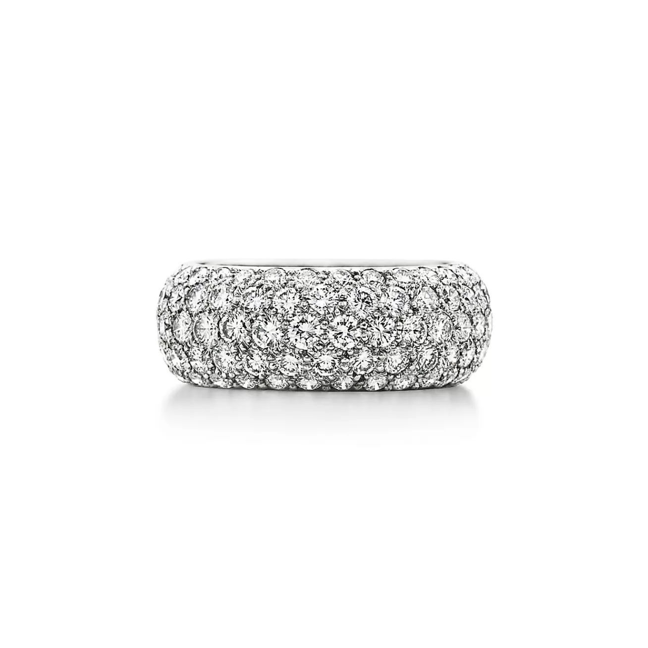 Tiffany & Co. Tiffany Soleste® Band Ring in Platinum with Diamonds | ^Women Rings | Stacking Rings