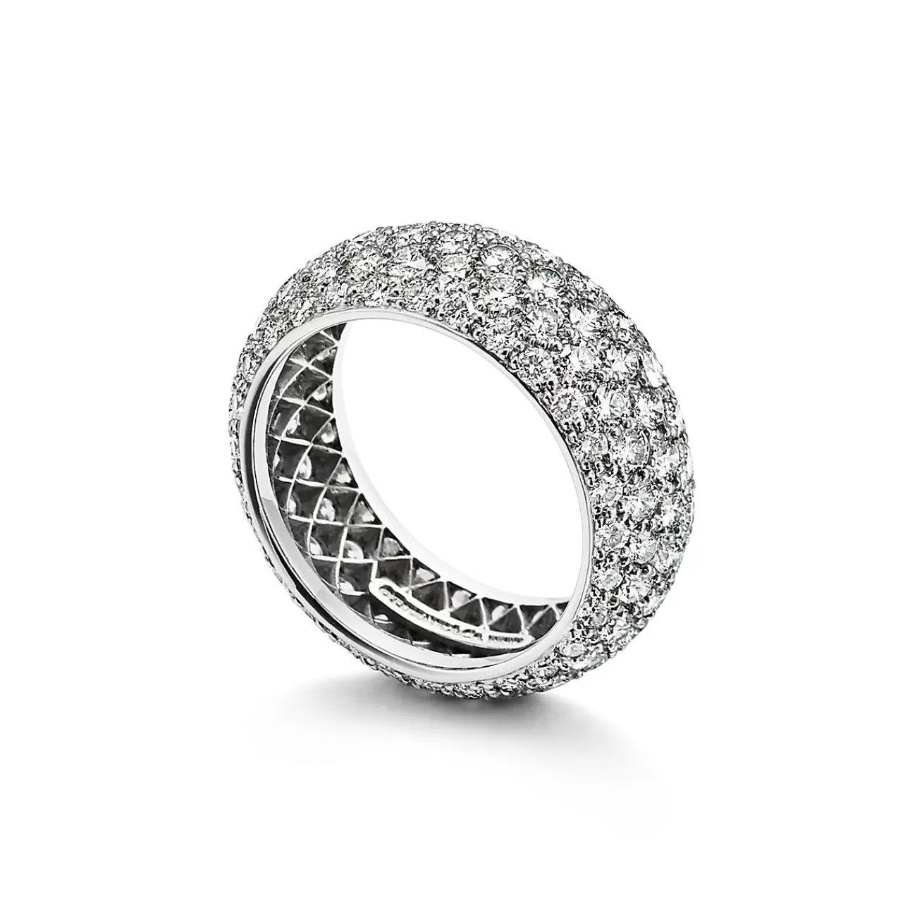 Tiffany & Co. Tiffany Soleste® Band Ring in Platinum with Diamonds | ^Women Rings | Stacking Rings