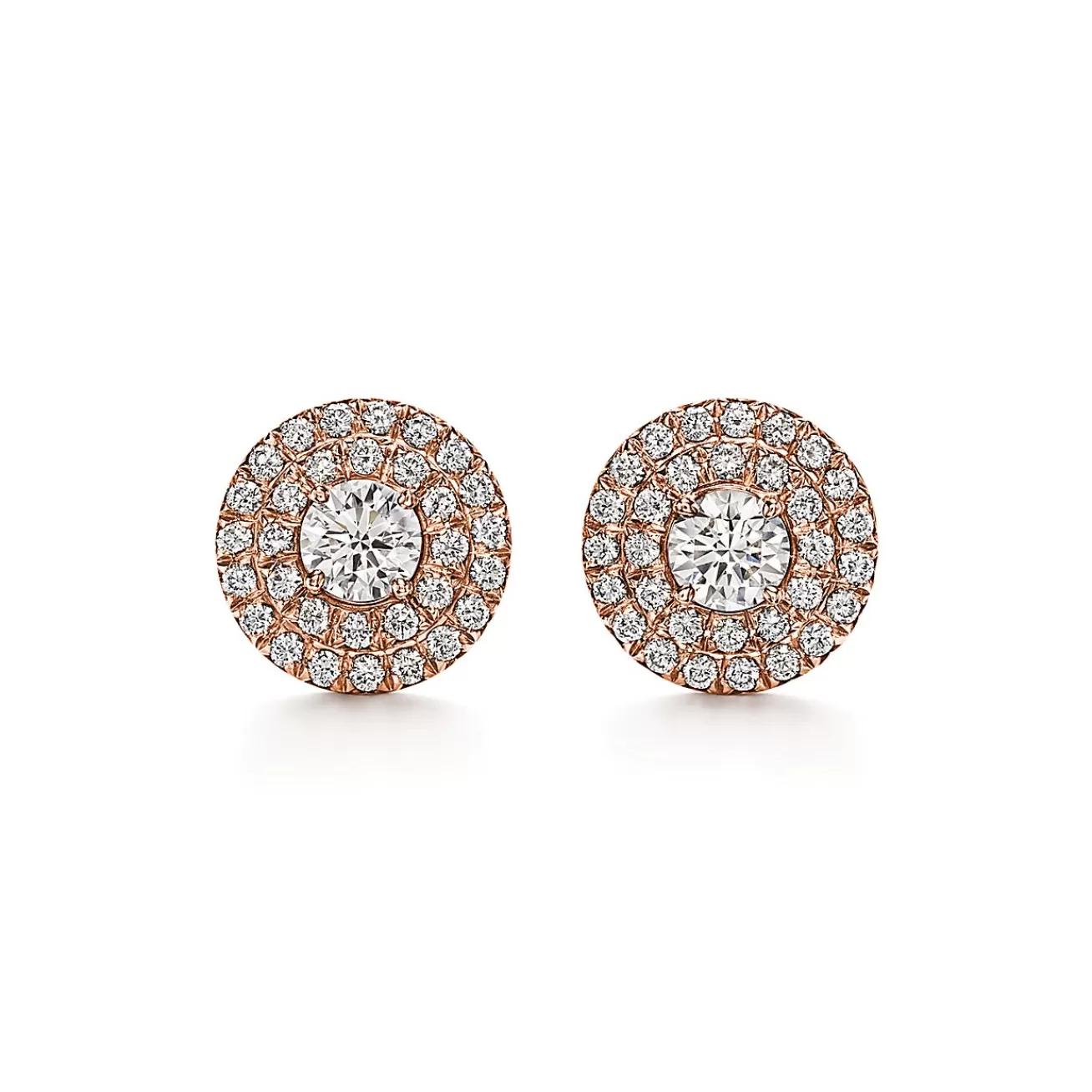 Tiffany & Co. Tiffany Soleste® earrings in 18k rose gold with diamonds. | ^ Earrings | Rose Gold Jewelry