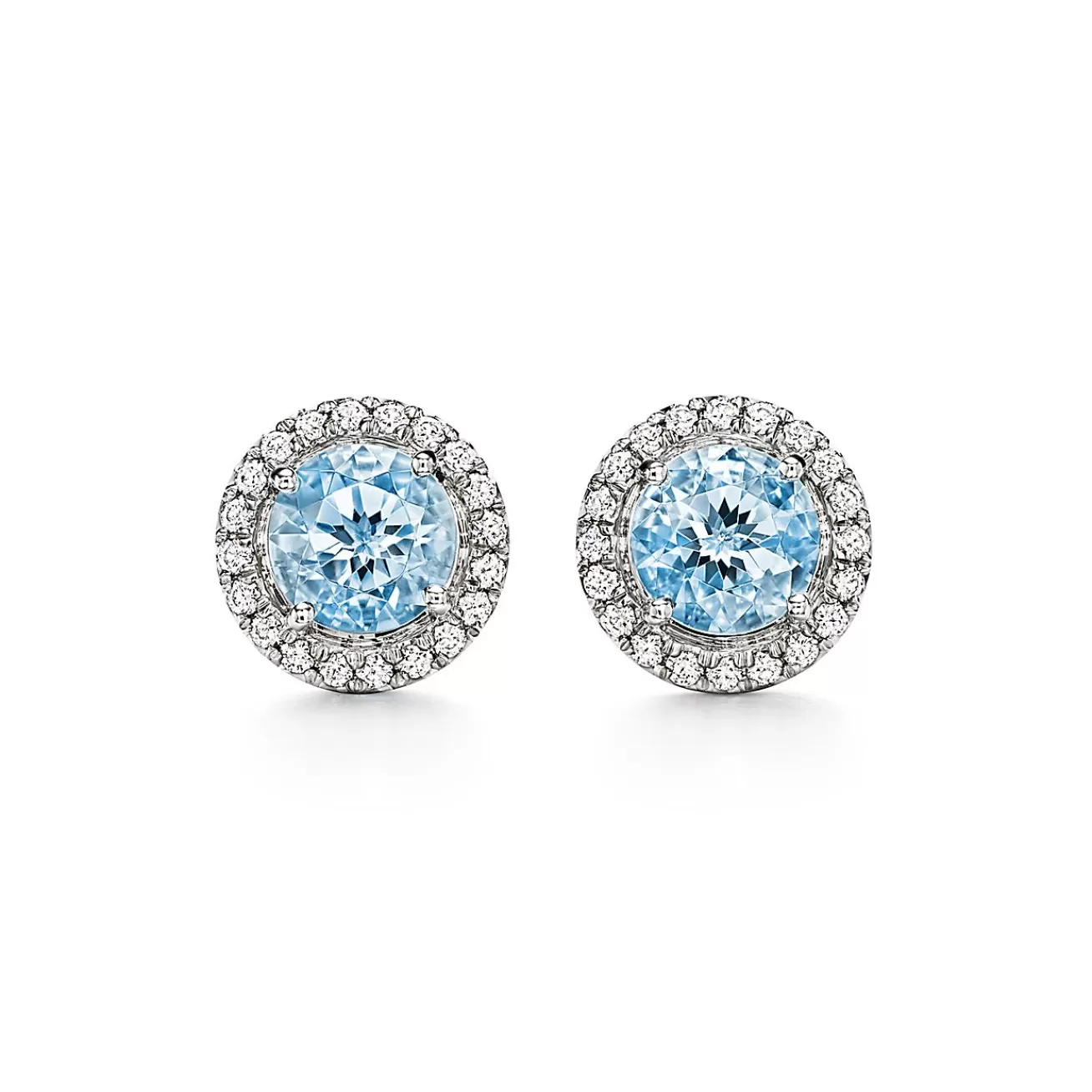 Tiffany & Co. Tiffany Soleste® earrings in platinum with aquamarines and diamonds. | ^ Earrings | Gifts for Her
