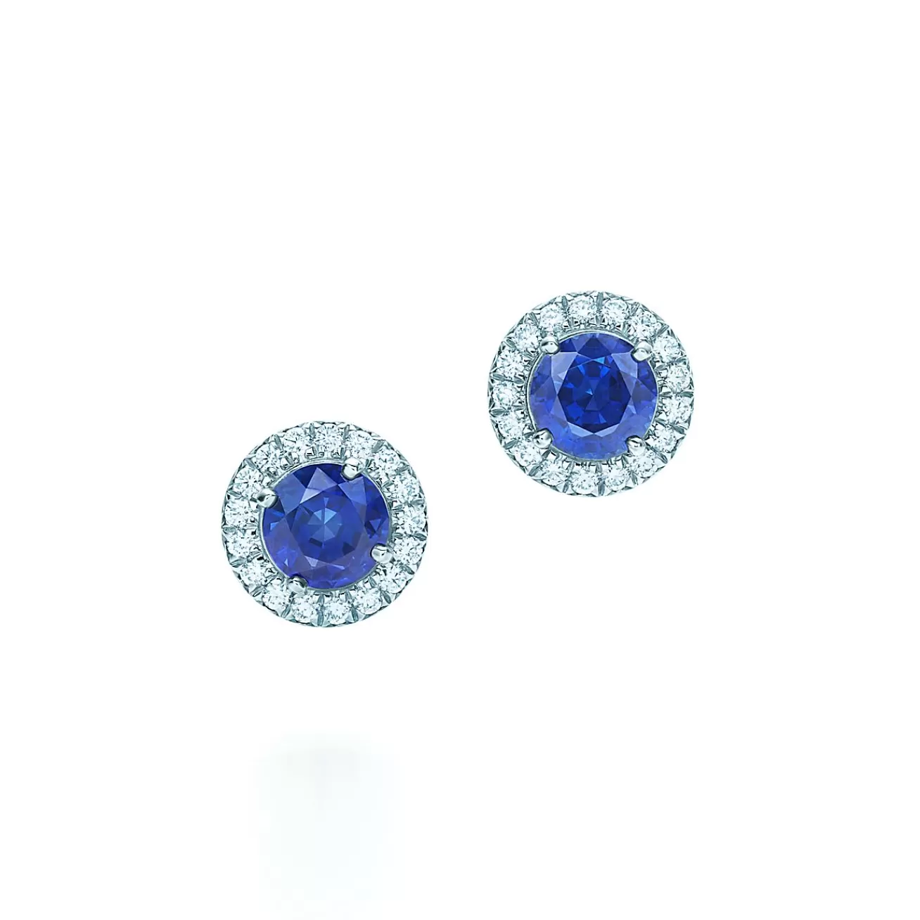 Tiffany & Co. Tiffany Soleste® earrings in platinum with sapphires and diamonds. | ^ Earrings | Platinum Jewelry