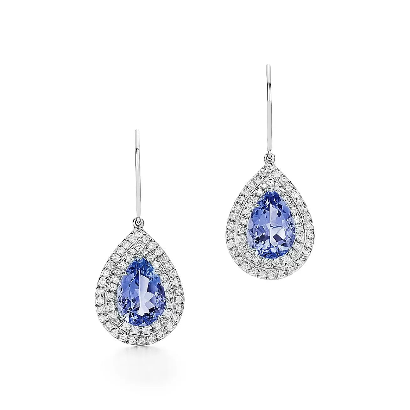 Tiffany & Co. Tiffany Soleste earrings in platinum with tanzanites and diamonds. | ^ Earrings | Platinum Jewelry