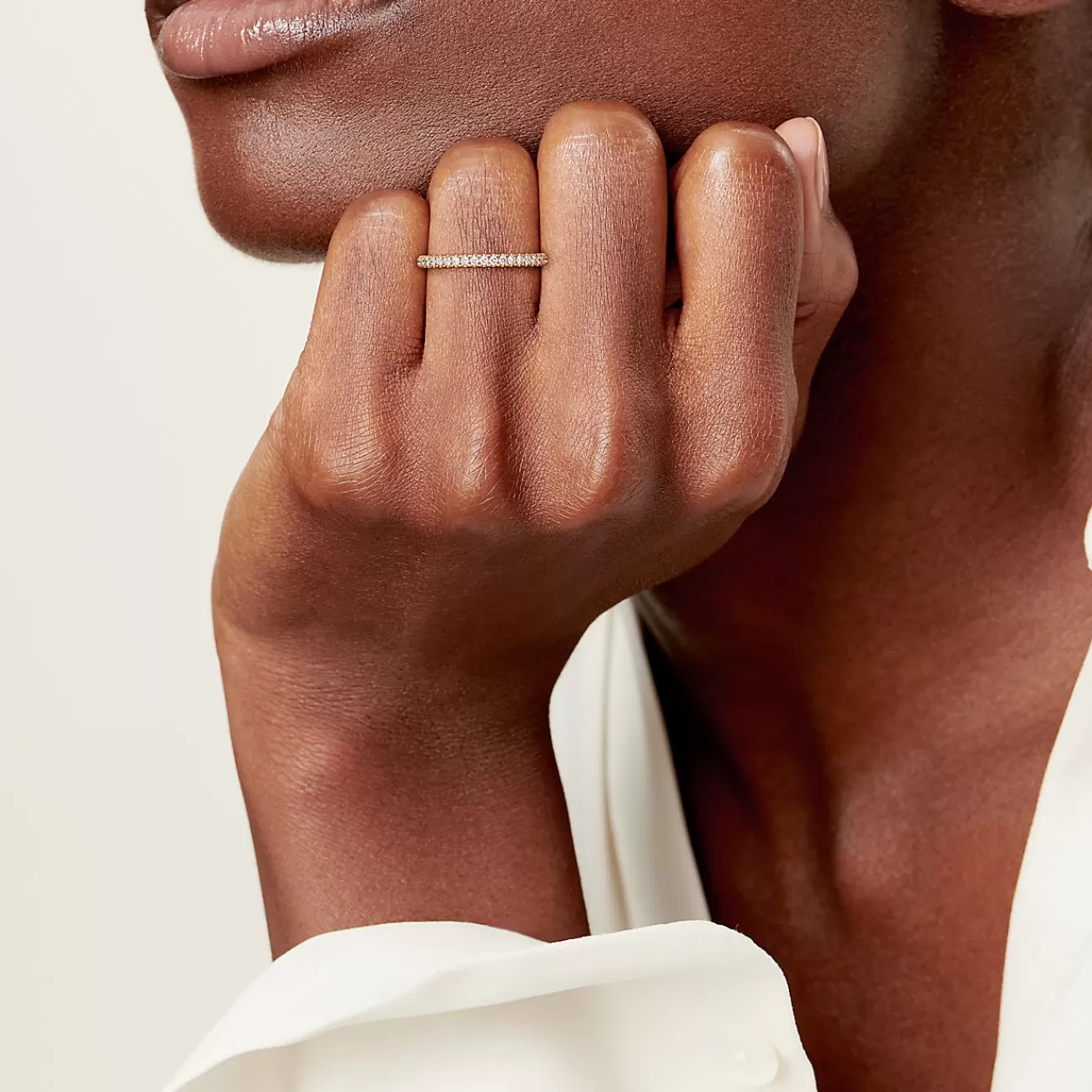 Tiffany & Co. Tiffany Soleste® Full Eternity Ring in Rose Gold with Diamonds | ^Women Rings | Dainty Jewelry