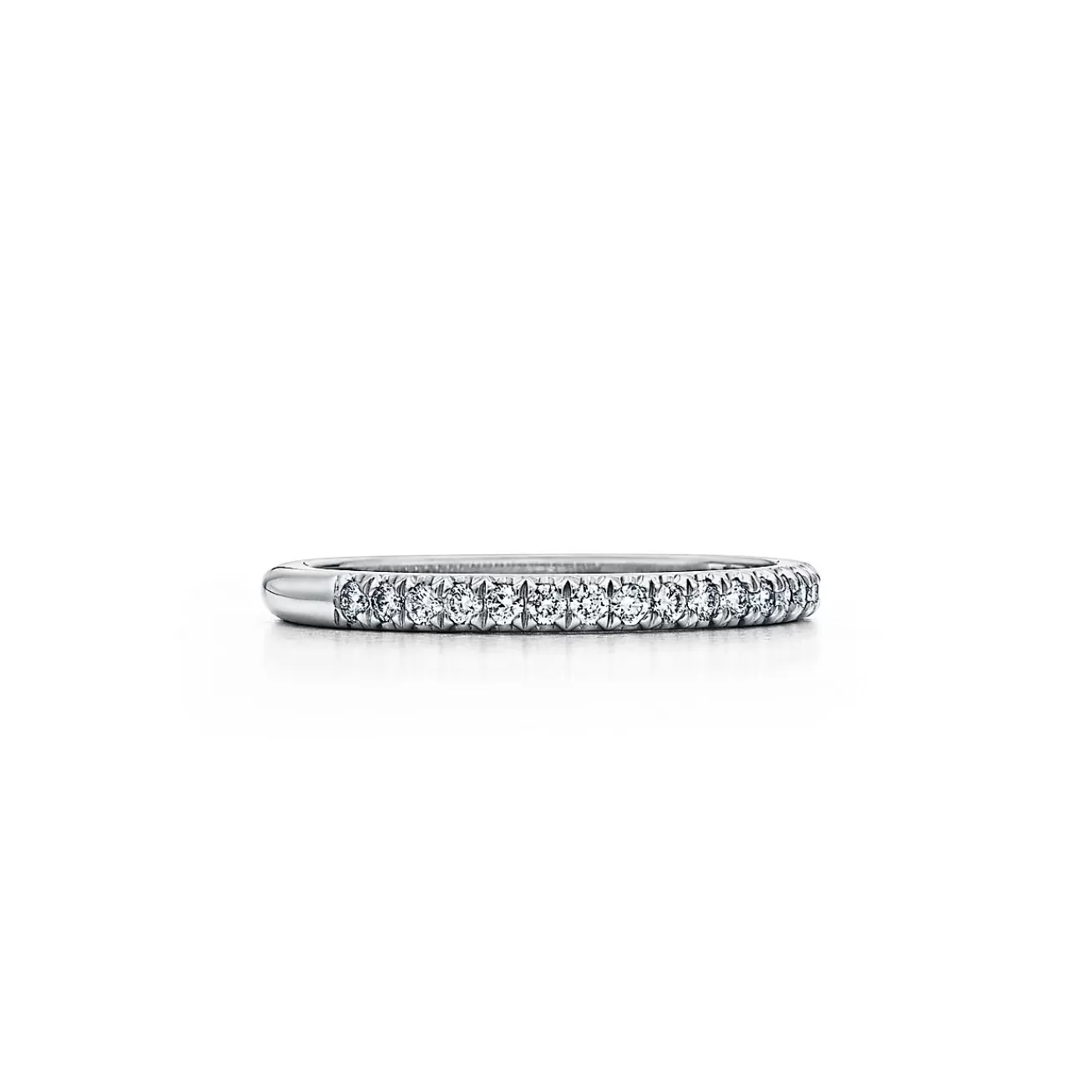 Tiffany & Co. Tiffany Soleste® Half Eternity Ring in Platinum with Diamonds | ^Women Rings | Dainty Jewelry