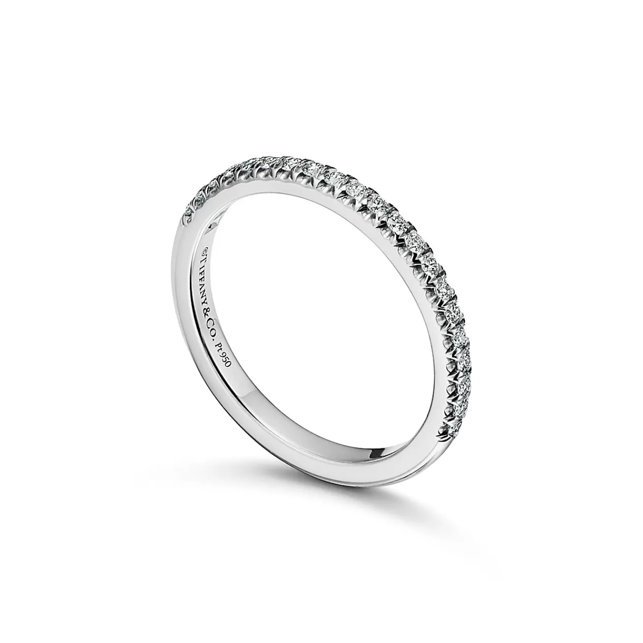 Tiffany & Co. Tiffany Soleste® Half Eternity Ring in Platinum with Diamonds | ^Women Rings | Dainty Jewelry
