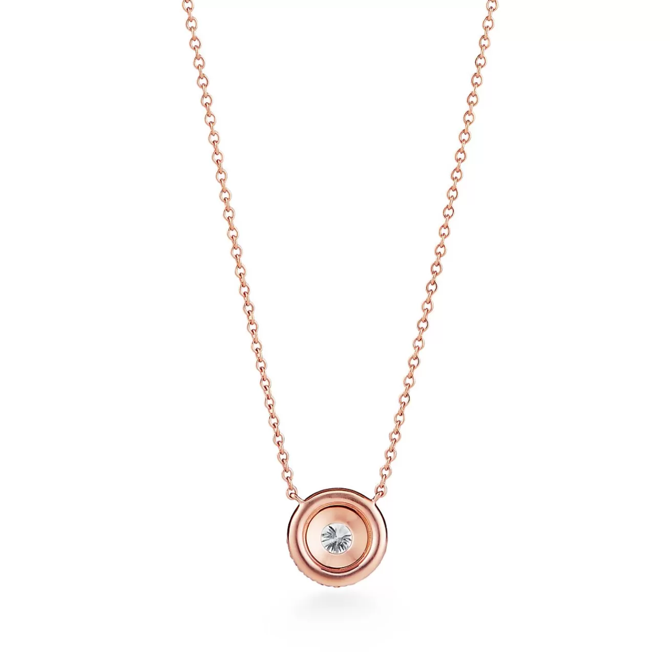 Tiffany & Co. Tiffany Soleste® pendant in 18k rose gold with diamonds. | ^ Necklaces & Pendants | Dainty Jewelry